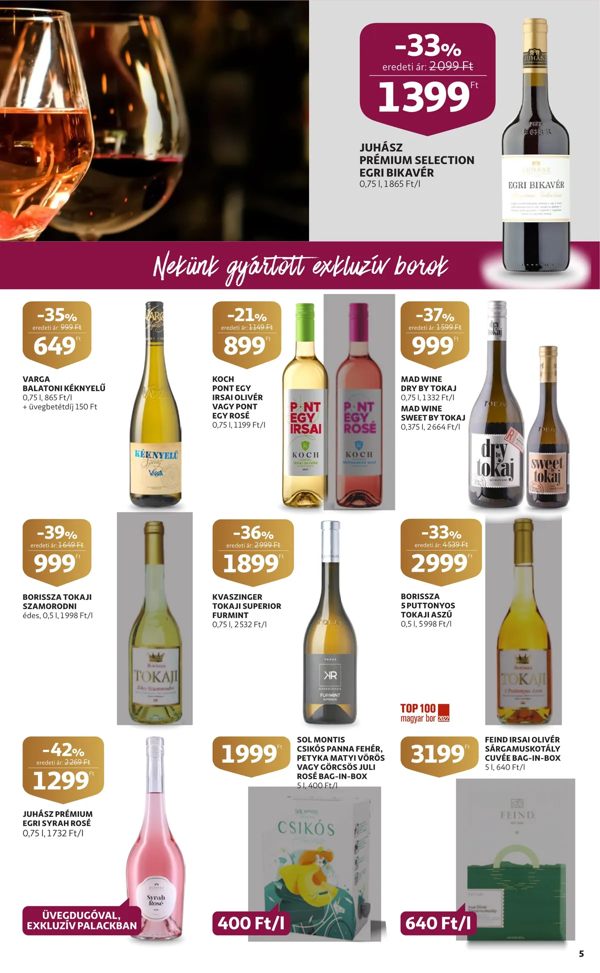 Auchan akciós újság Bor 10.06–10.26 – 5. oldal