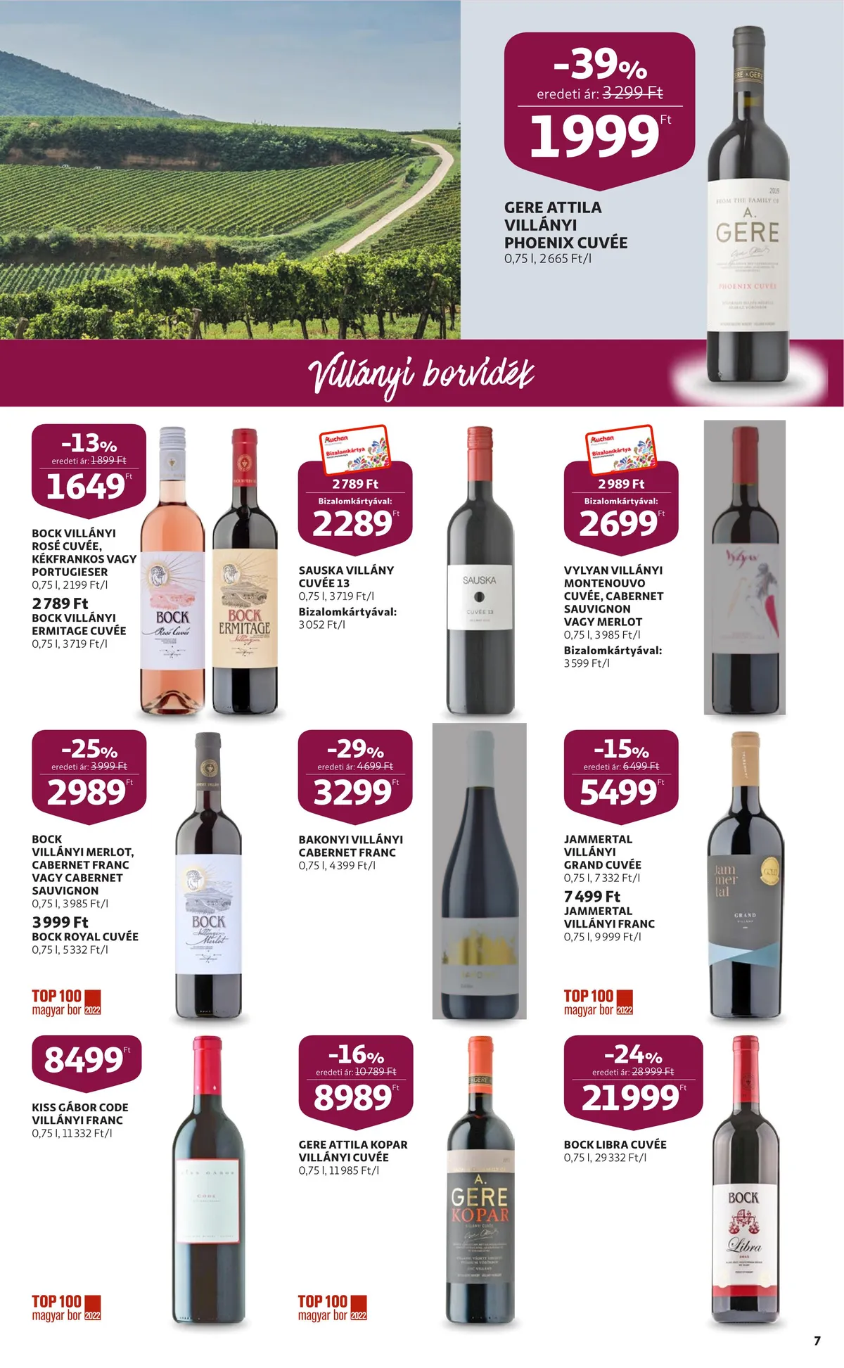 Auchan akciós újság Bor 10.06–10.26 – 7. oldal