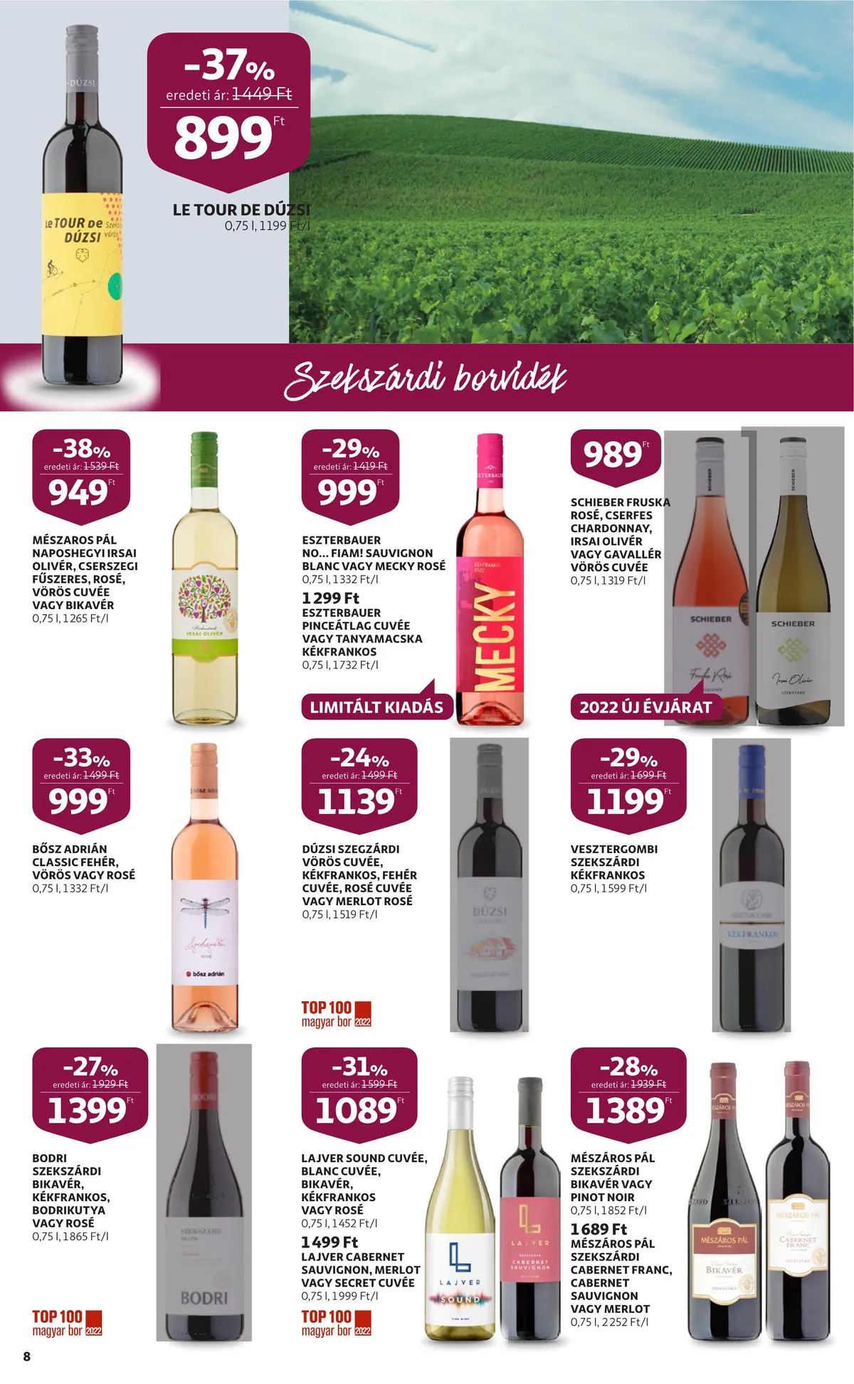Auchan akciós újság Bor 10.06–10.26 – 8. oldal