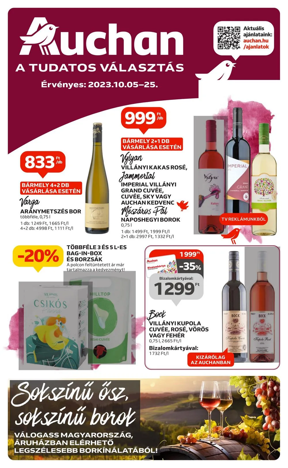 Auchan akciós újság Bor 10.05–10.25