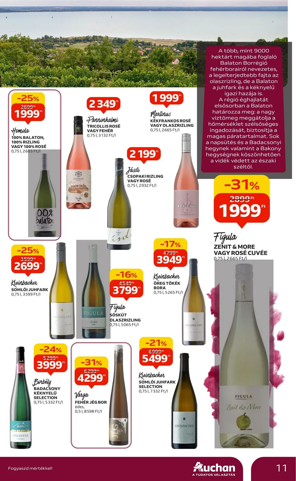 Auchan akciós újság Bor 10.05–10.25 – 11. oldal