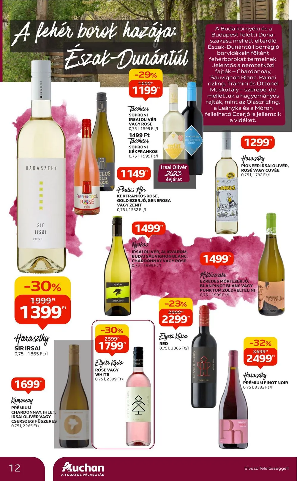 Auchan akciós újság Bor 10.05–10.25 – 12. oldal