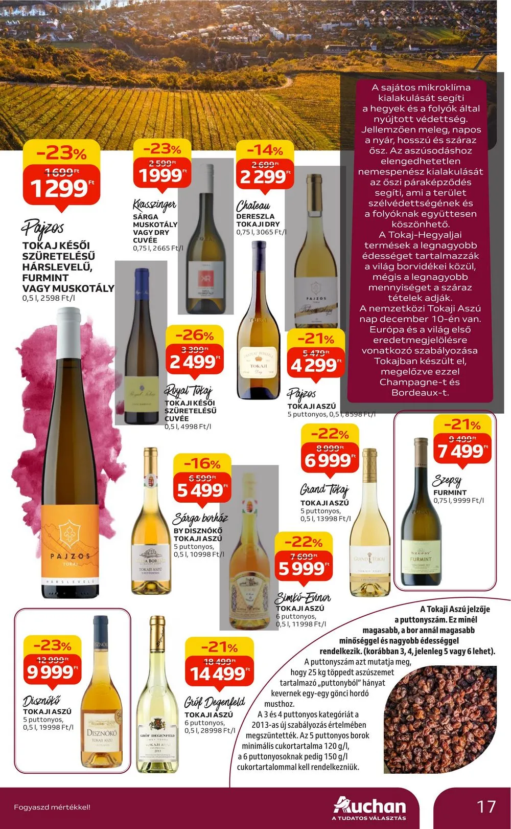 Auchan akciós újság Bor 10.05–10.25 – 17. oldal