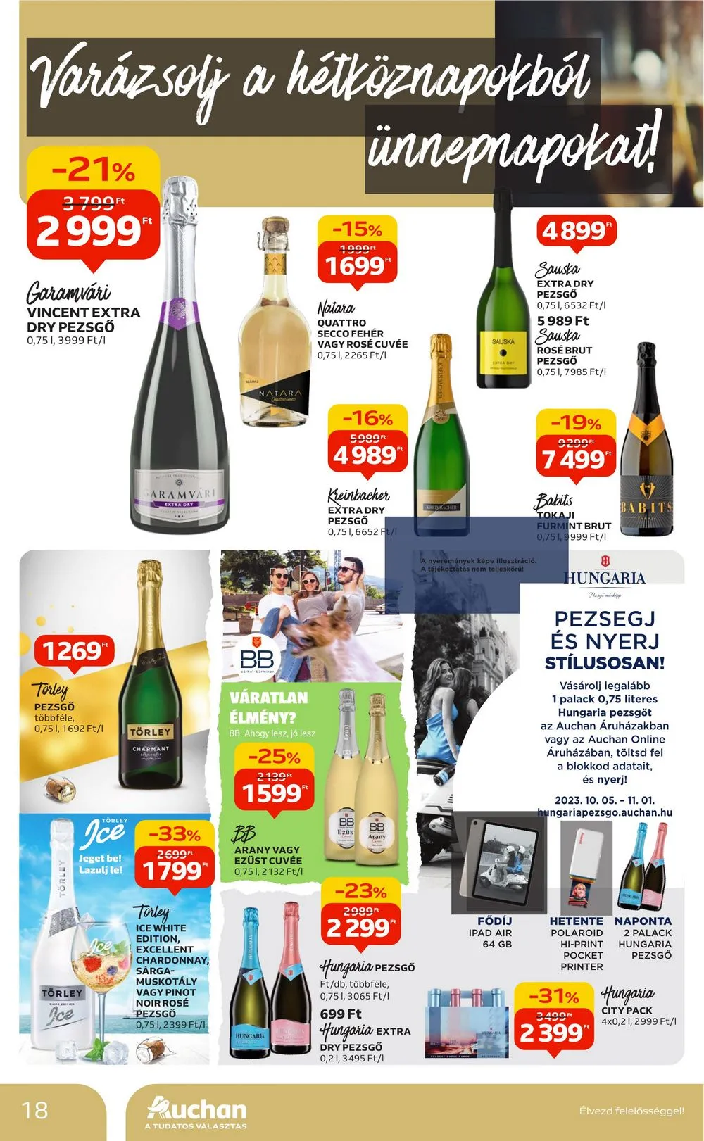 Auchan akciós újság Bor 10.05–10.25 – 18. oldal