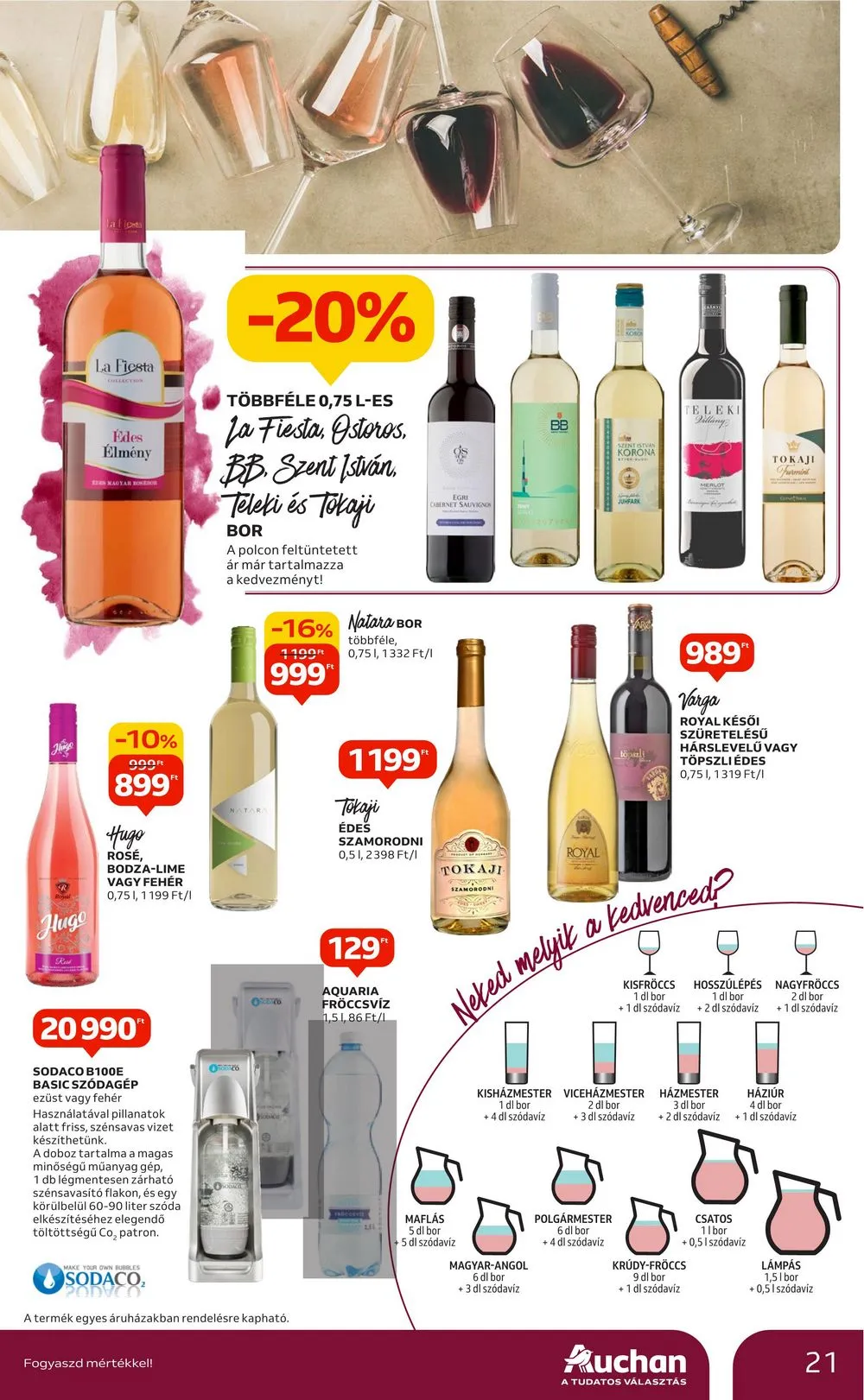 Auchan akciós újság Bor 10.05–10.25 – 21. oldal