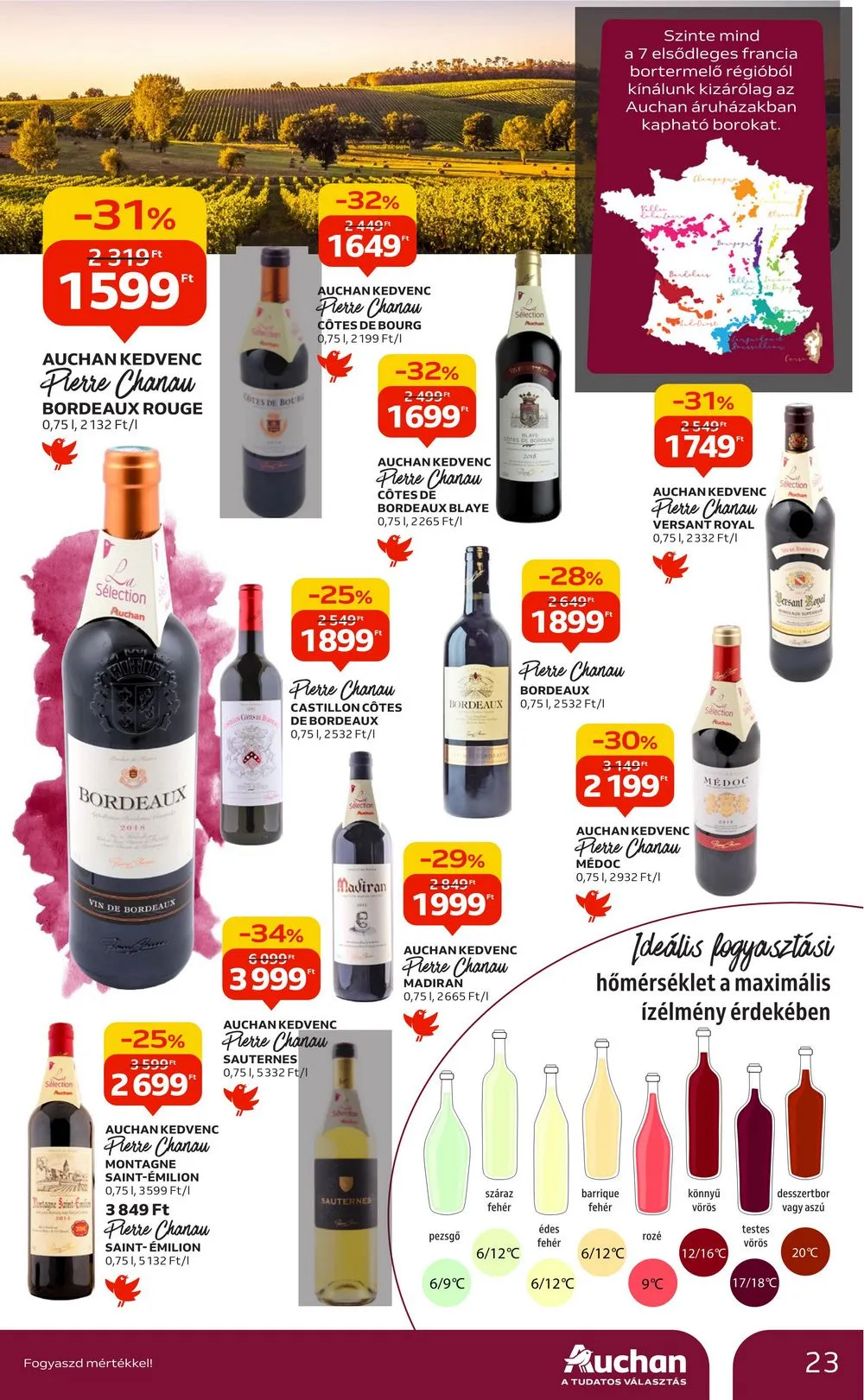 Auchan akciós újság Bor 10.05–10.25 – 23. oldal
