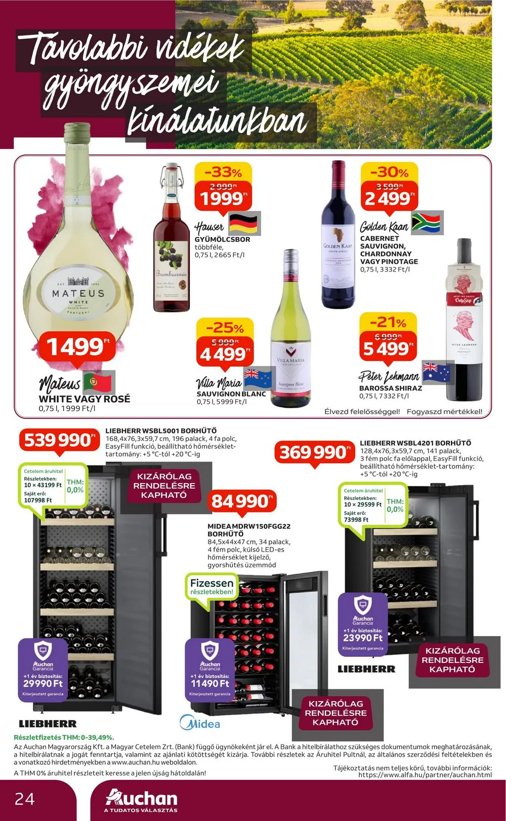 Auchan akciós újság Bor 10.05–10.25 – 24. oldal