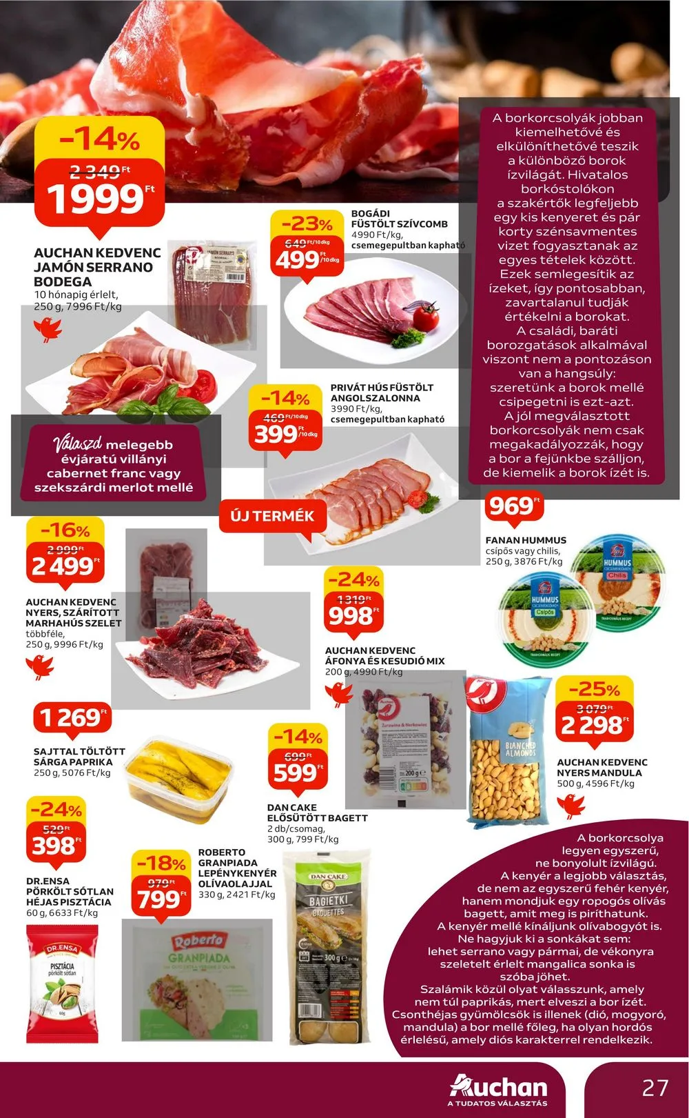 Auchan akciós újság Bor 10.05–10.25 – 27. oldal