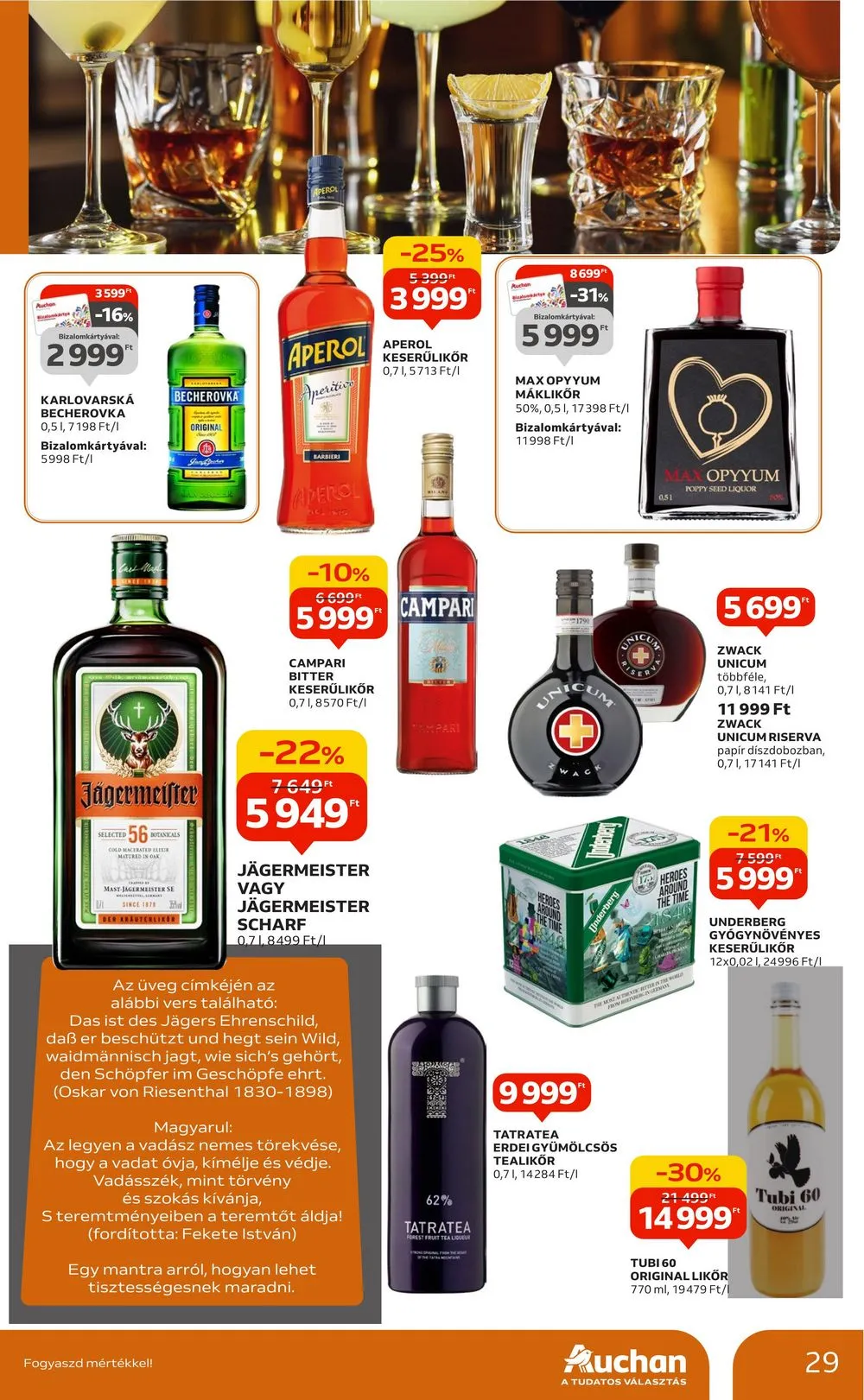 Auchan akciós újság Bor 10.05–10.25 – 29. oldal