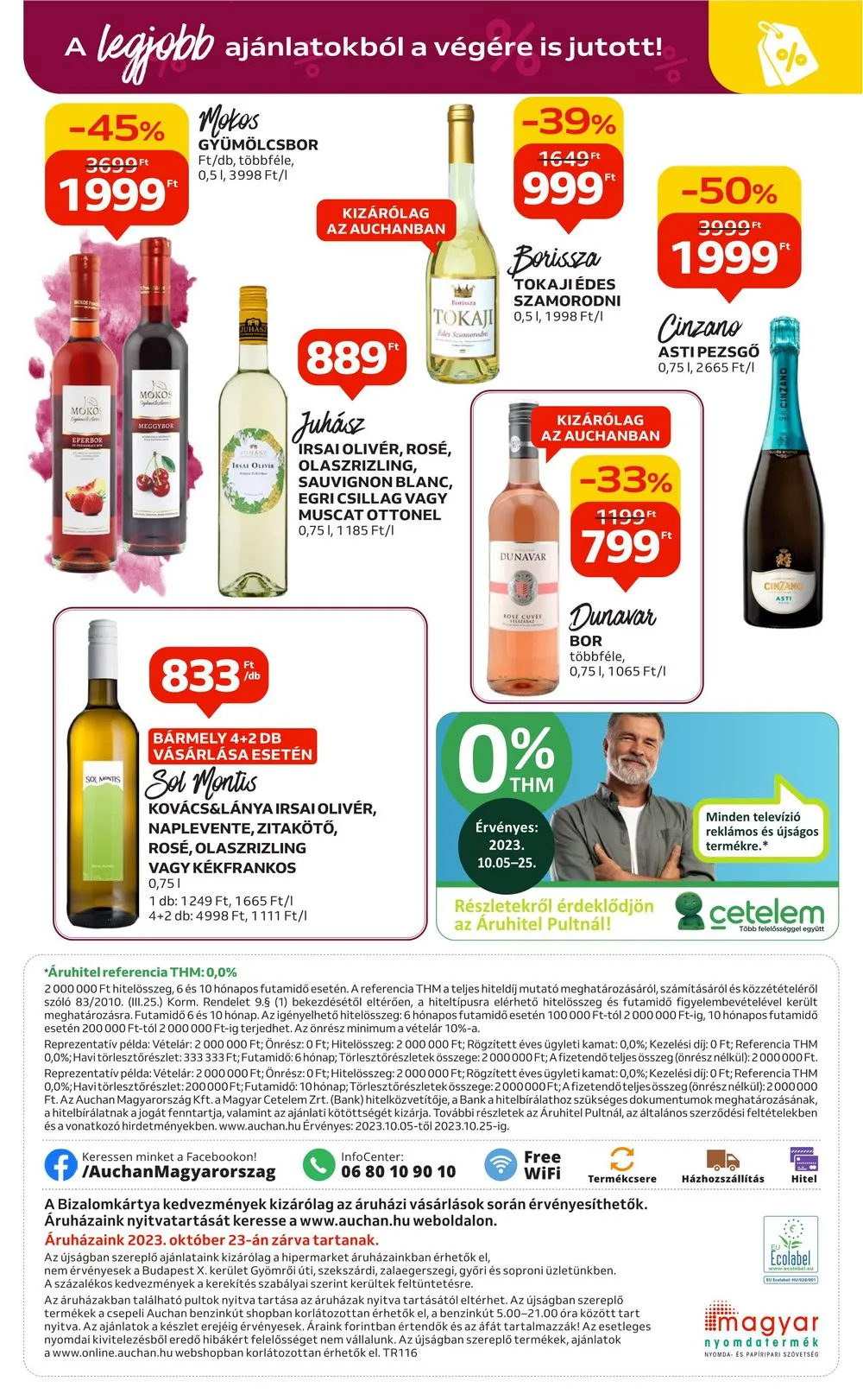 Auchan akciós újság Bor 10.05–10.25 – 32. oldal