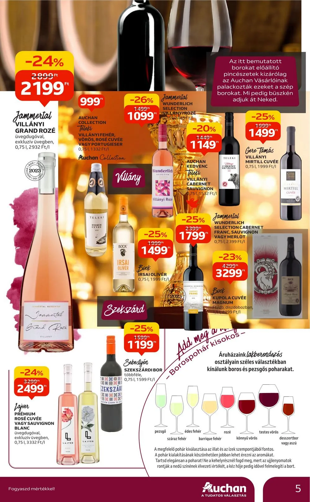 Auchan akciós újság Bor 10.05–10.25 – 5. oldal