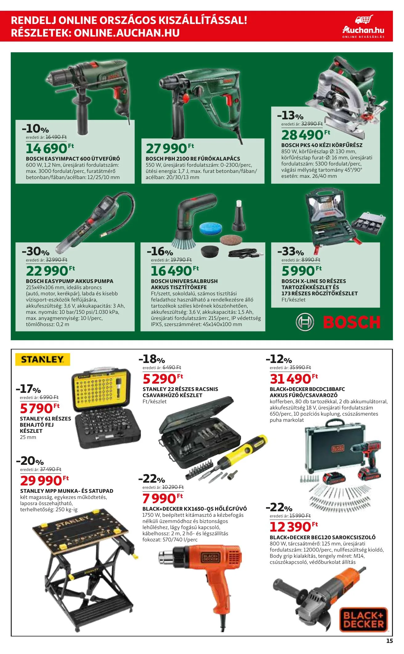 Auchan akciós újság Extra 12.02–12.15 – 15. oldal