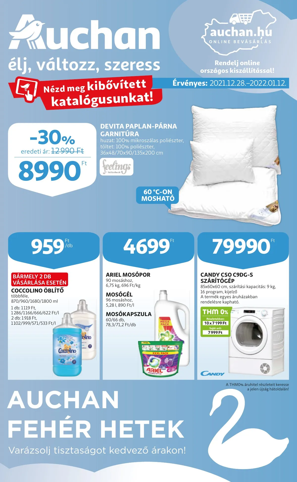 Auchan akciós újság Feher hetek katakogus 12.27–12.27