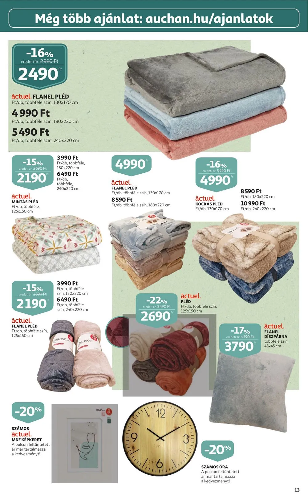 Auchan akciós újság Feher hetek 12.28–01.11 – 13. oldal