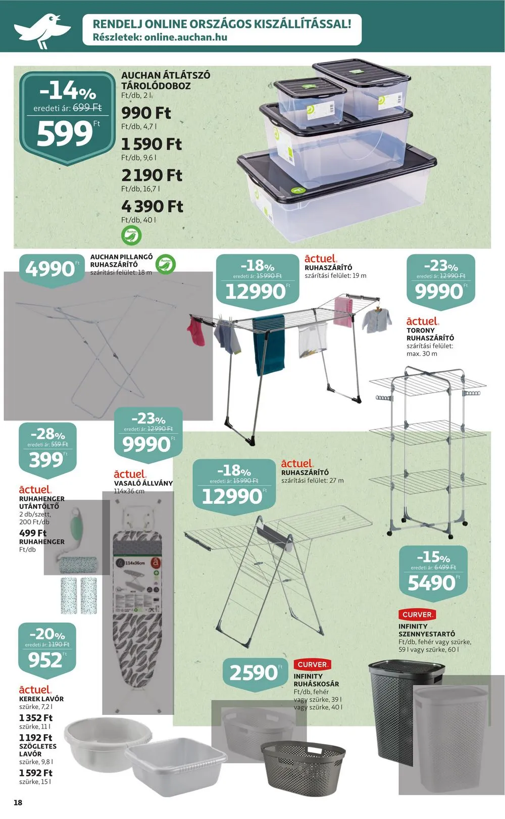 Auchan akciós újság Feher hetek 12.28–01.11 – 18. oldal