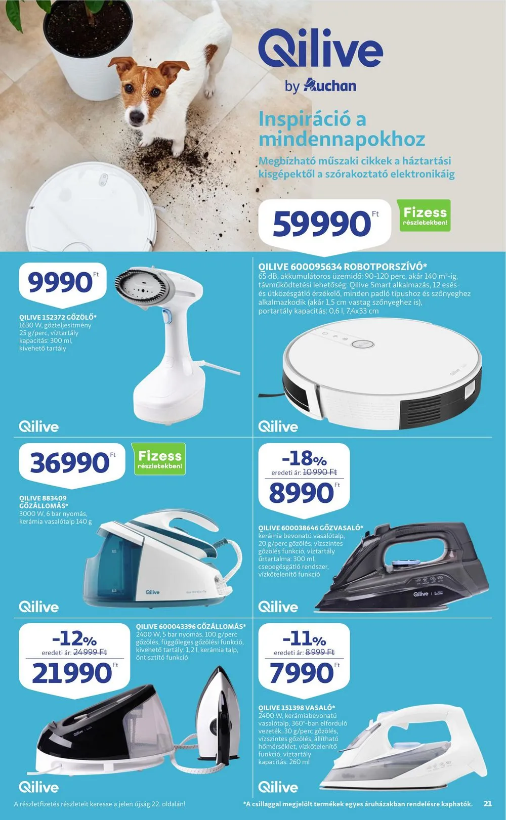 Auchan akciós újság Feher hetek 12.28–01.11 – 21. oldal