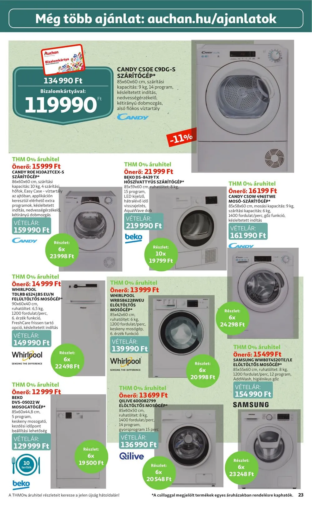 Auchan akciós újság Feher hetek 12.28–01.11 – 23. oldal