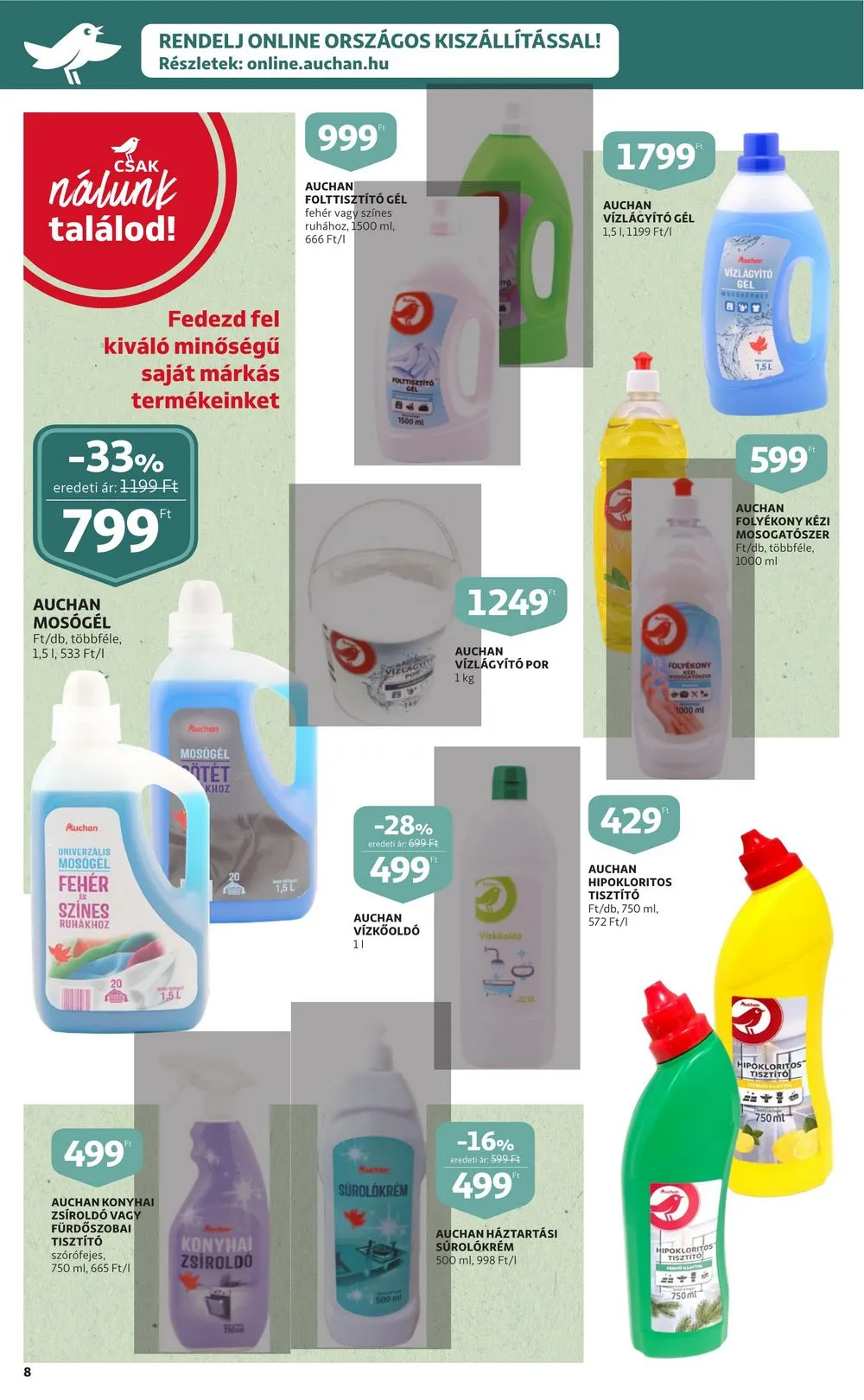 Auchan akciós újság Feher hetek 12.28–01.11 – 8. oldal