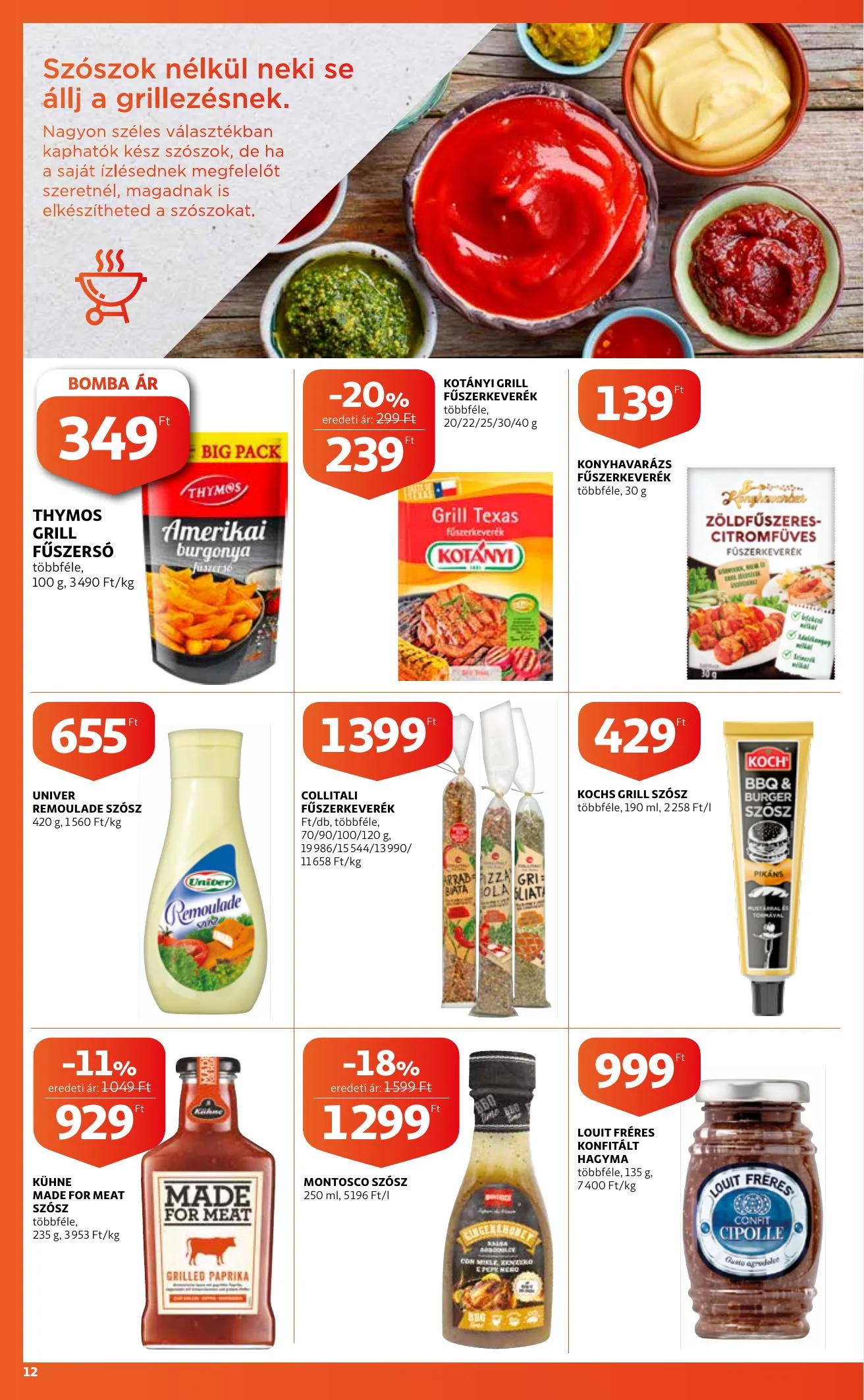 Auchan akciós újság Grill katalógus 04.22–05.05 – 12. oldal