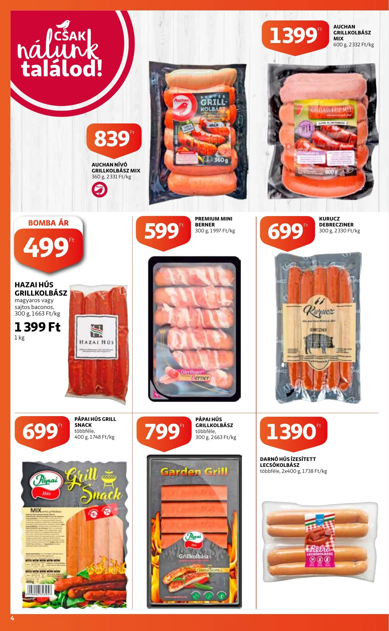 Auchan akciós újság Grill katalógus 04.22–05.05 – 4. oldal