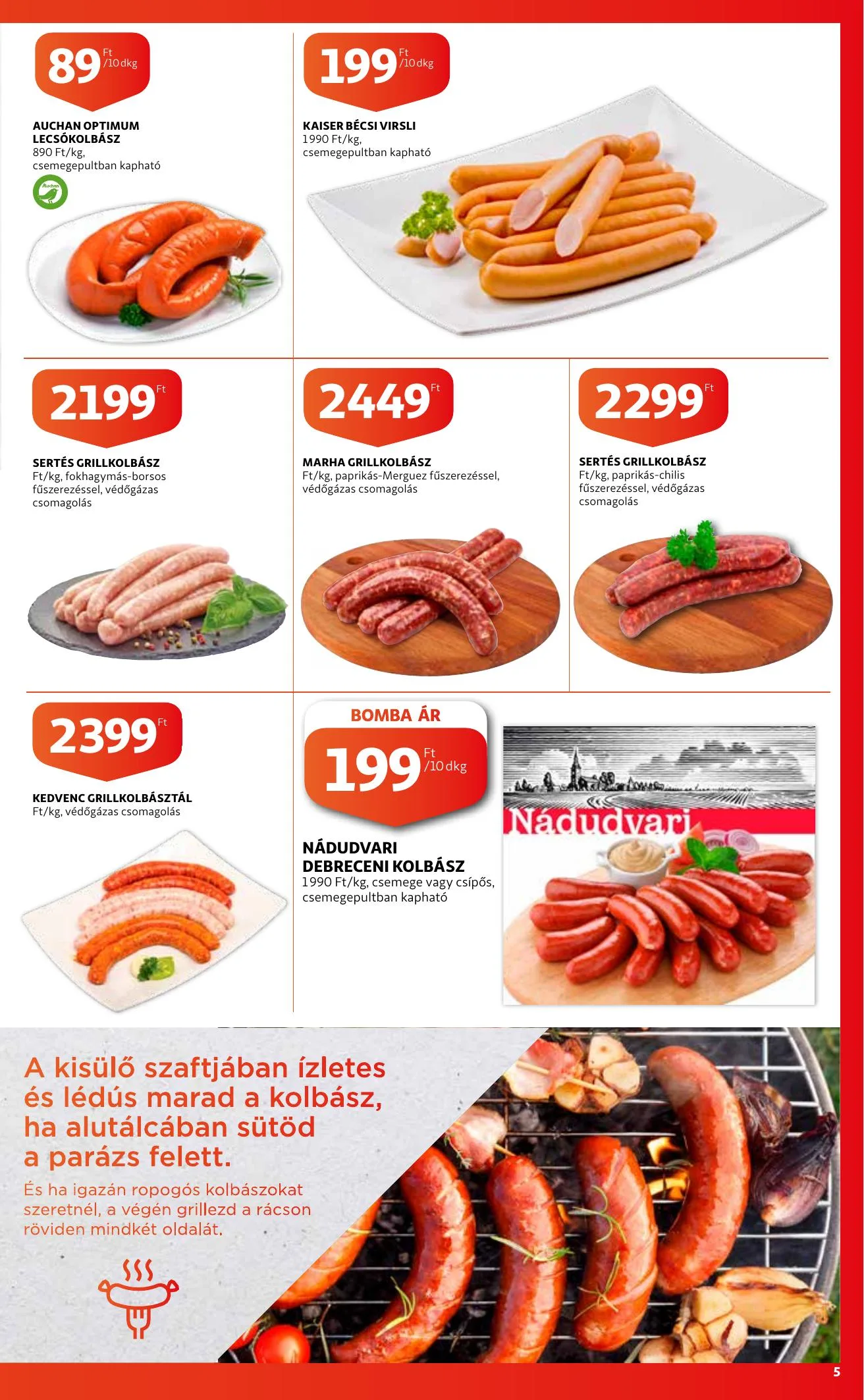 Auchan akciós újság Grill katalógus 04.22–05.05 – 5. oldal