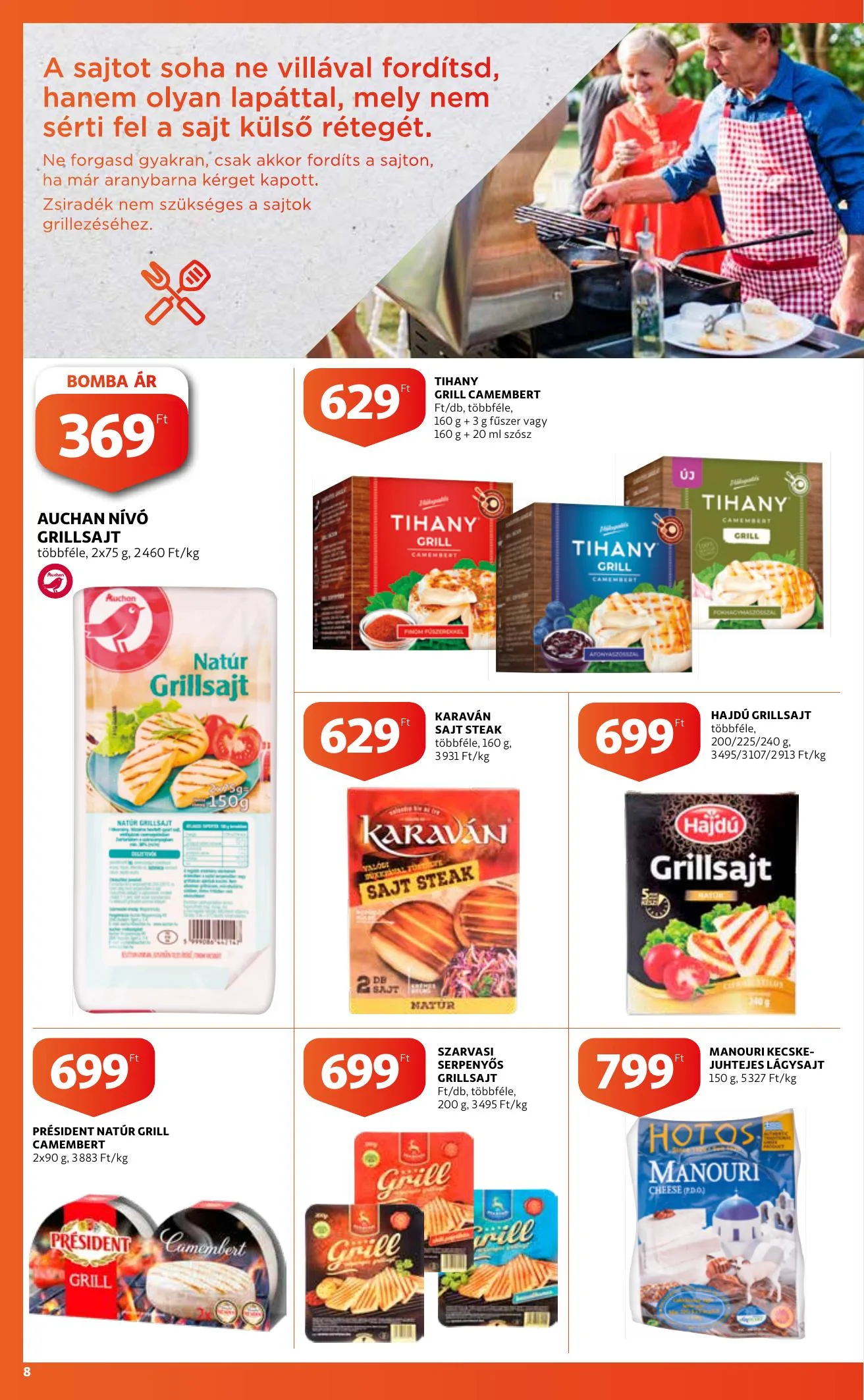Auchan akciós újság Grill katalógus 04.22–05.05 – 8. oldal