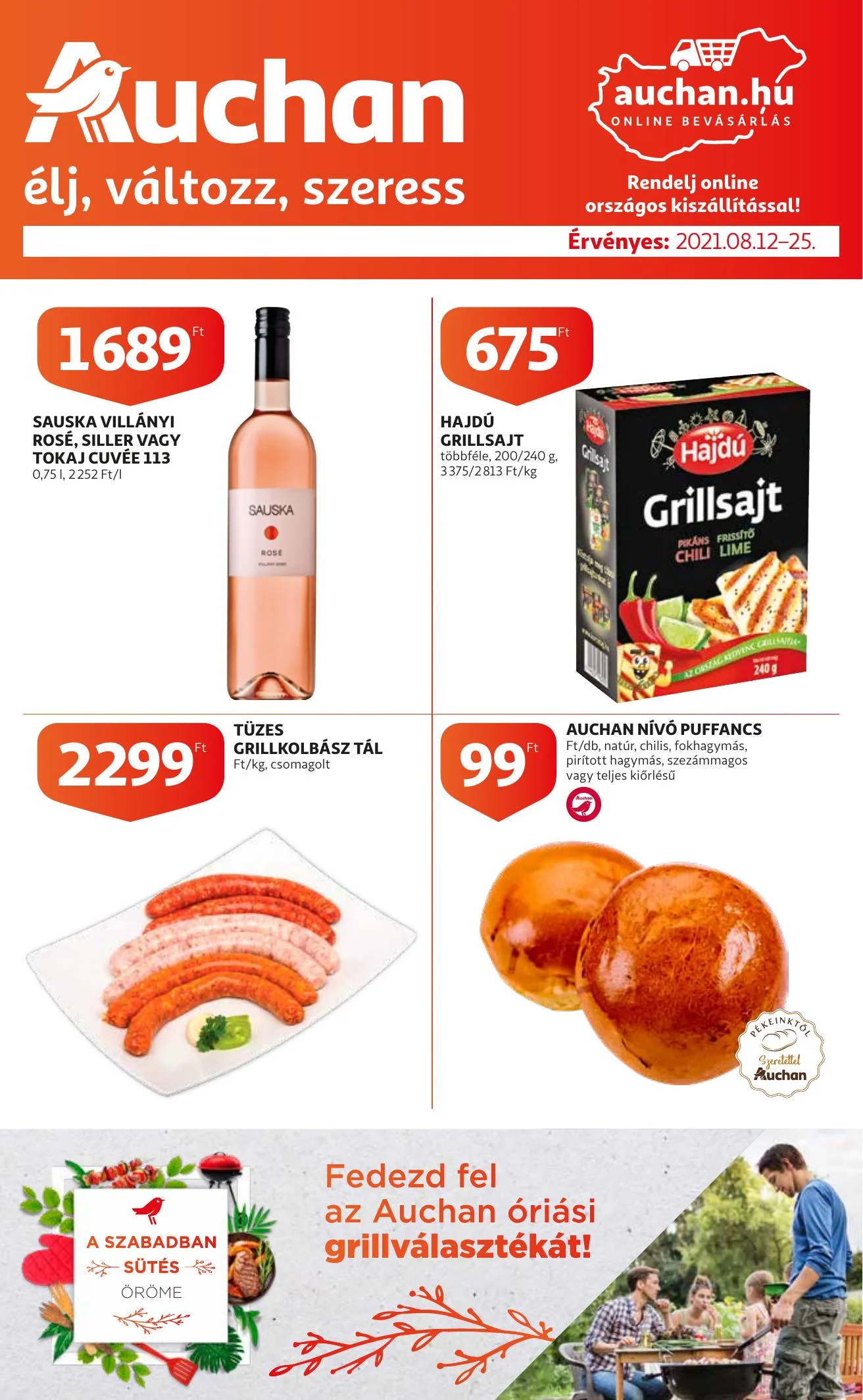 Auchan akciós újság Grill katalógus 08.12–08.25