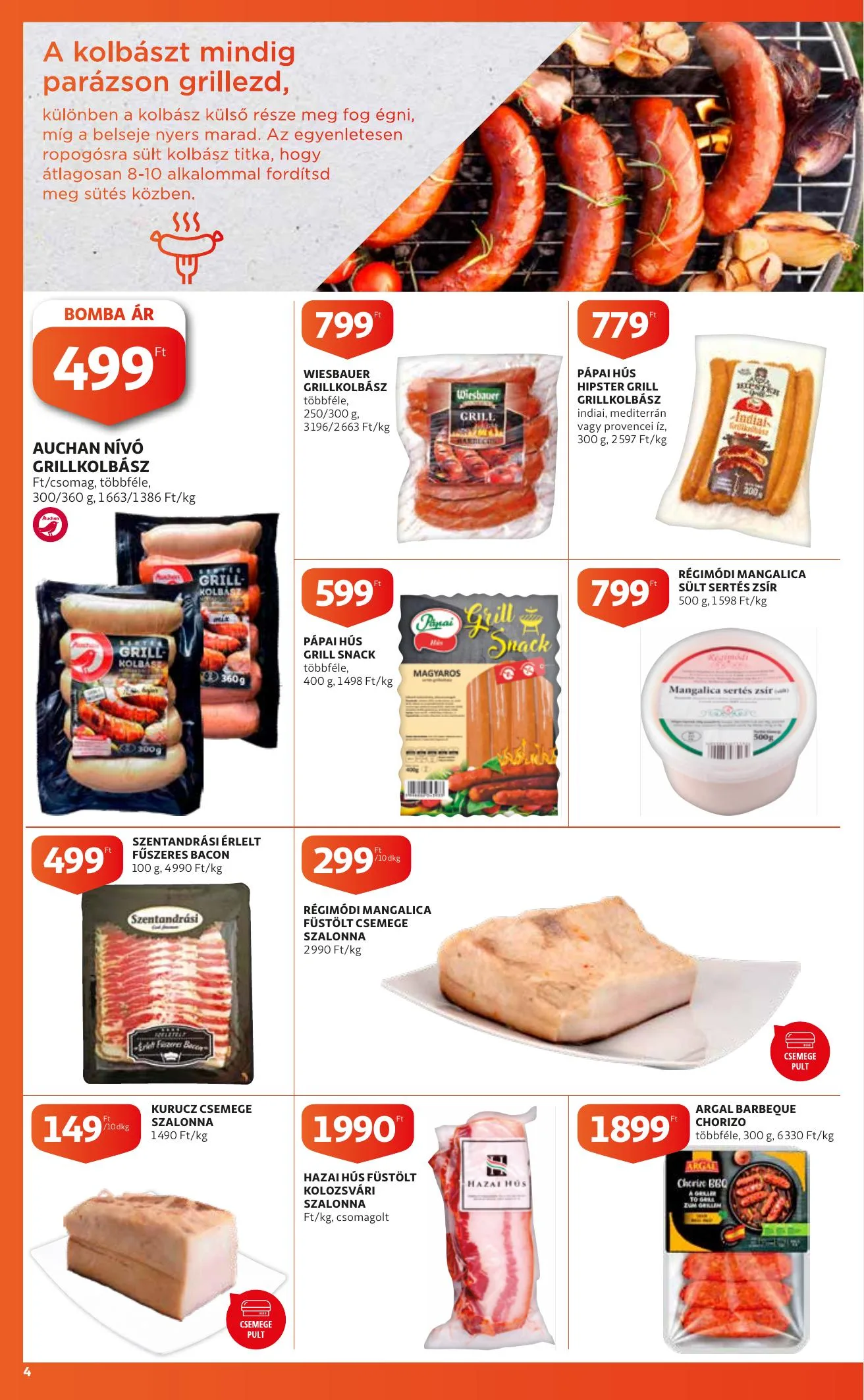 Auchan akciós újság Grill katalógus 08.12–08.25 – 4. oldal