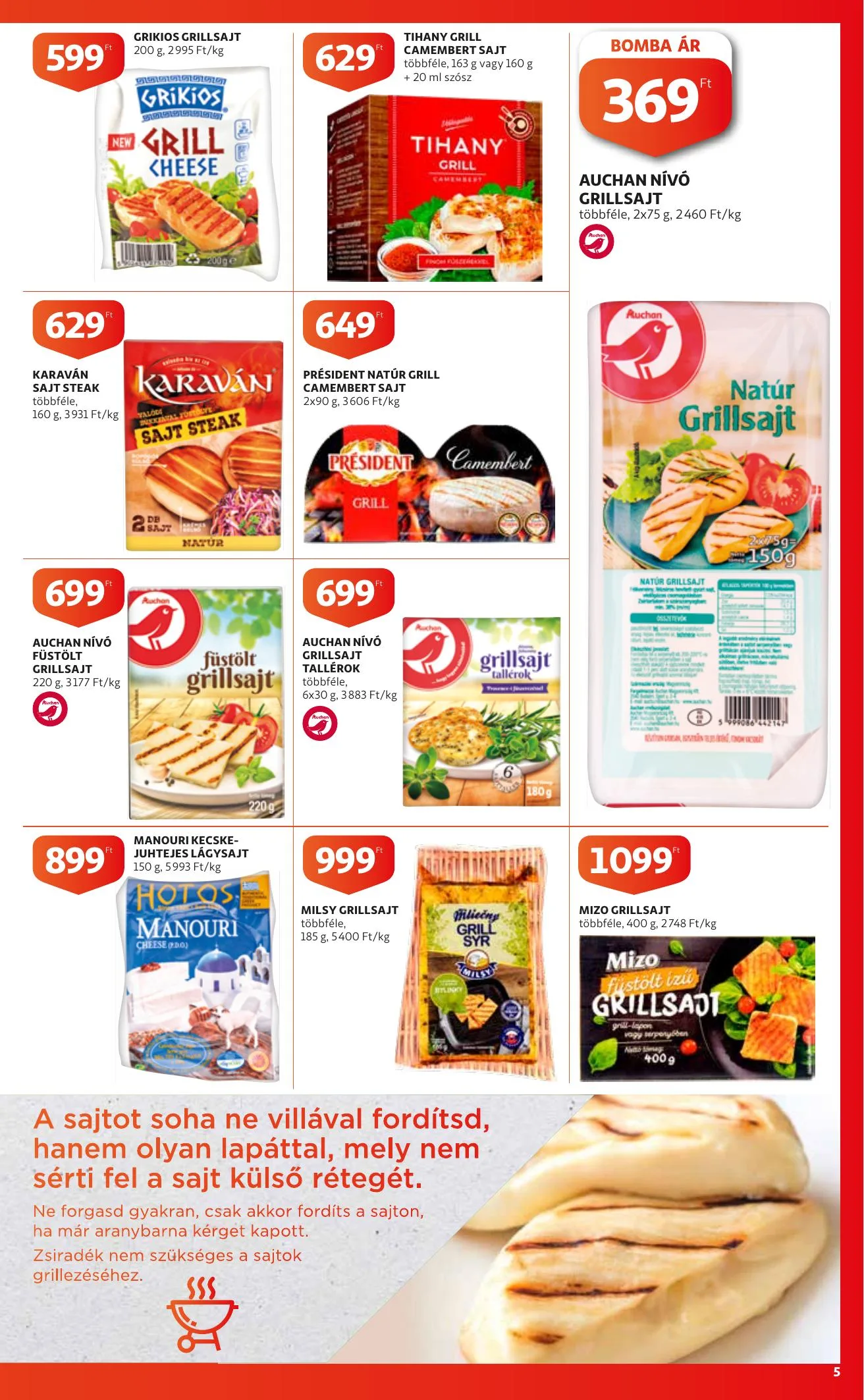 Auchan akciós újság Grill katalógus 08.12–08.25 – 5. oldal