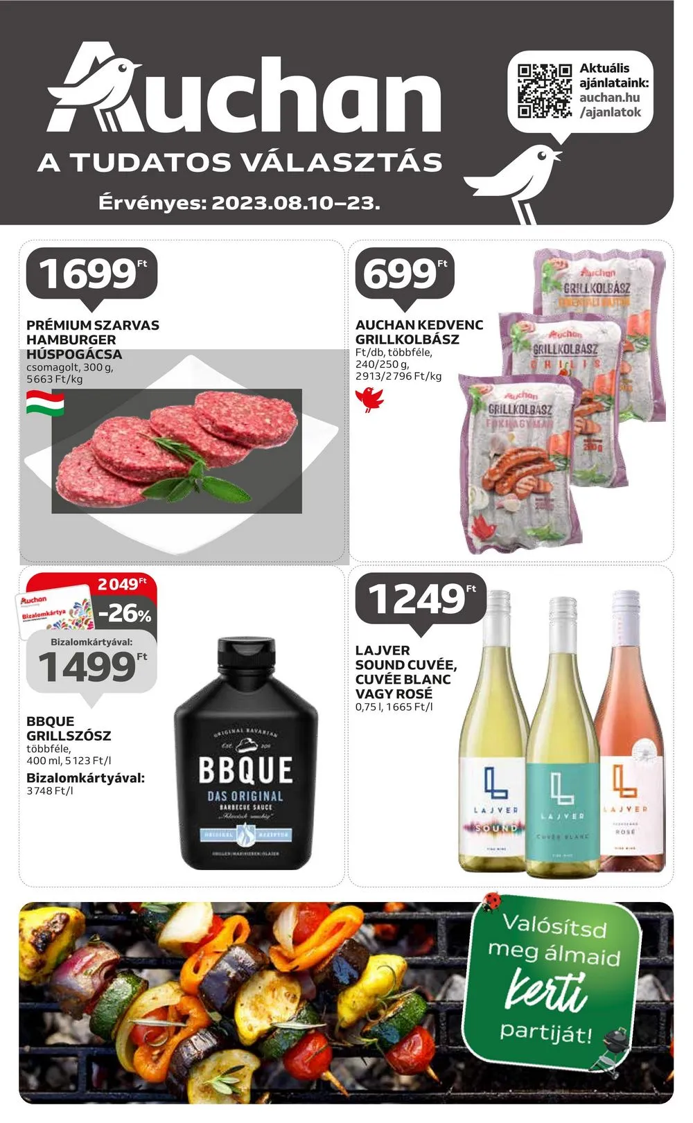 Auchan akciós újság Grill 08.10–08.23