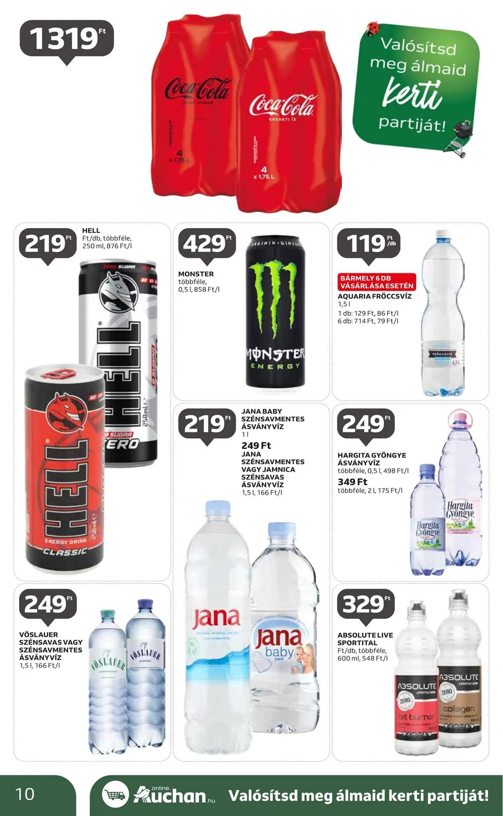 Auchan akciós újság Grill 08.10–08.23 – 10. oldal