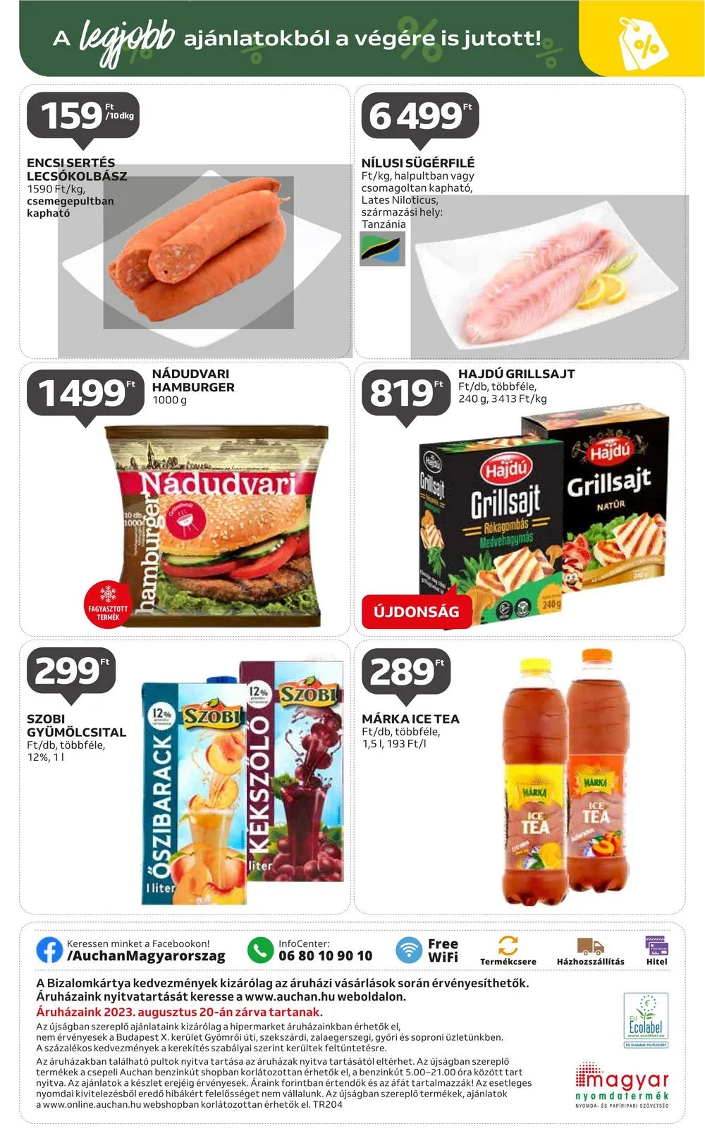 Auchan akciós újság Grill 08.10–08.23 – 12. oldal