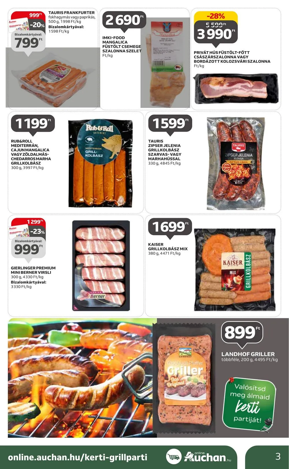 Auchan akciós újság Grill 08.10–08.23 – 3. oldal