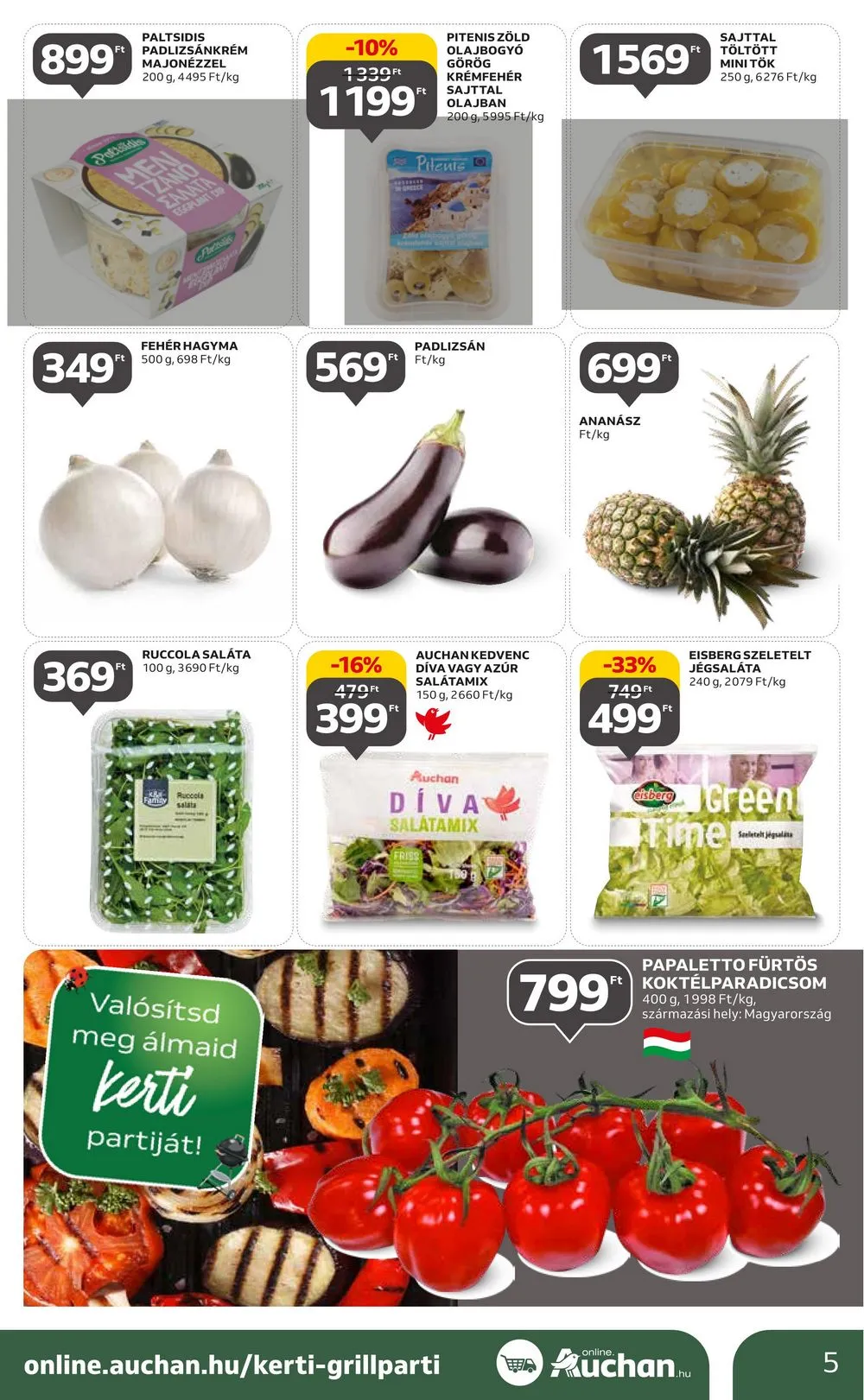 Auchan akciós újság Grill 08.10–08.23 – 5. oldal