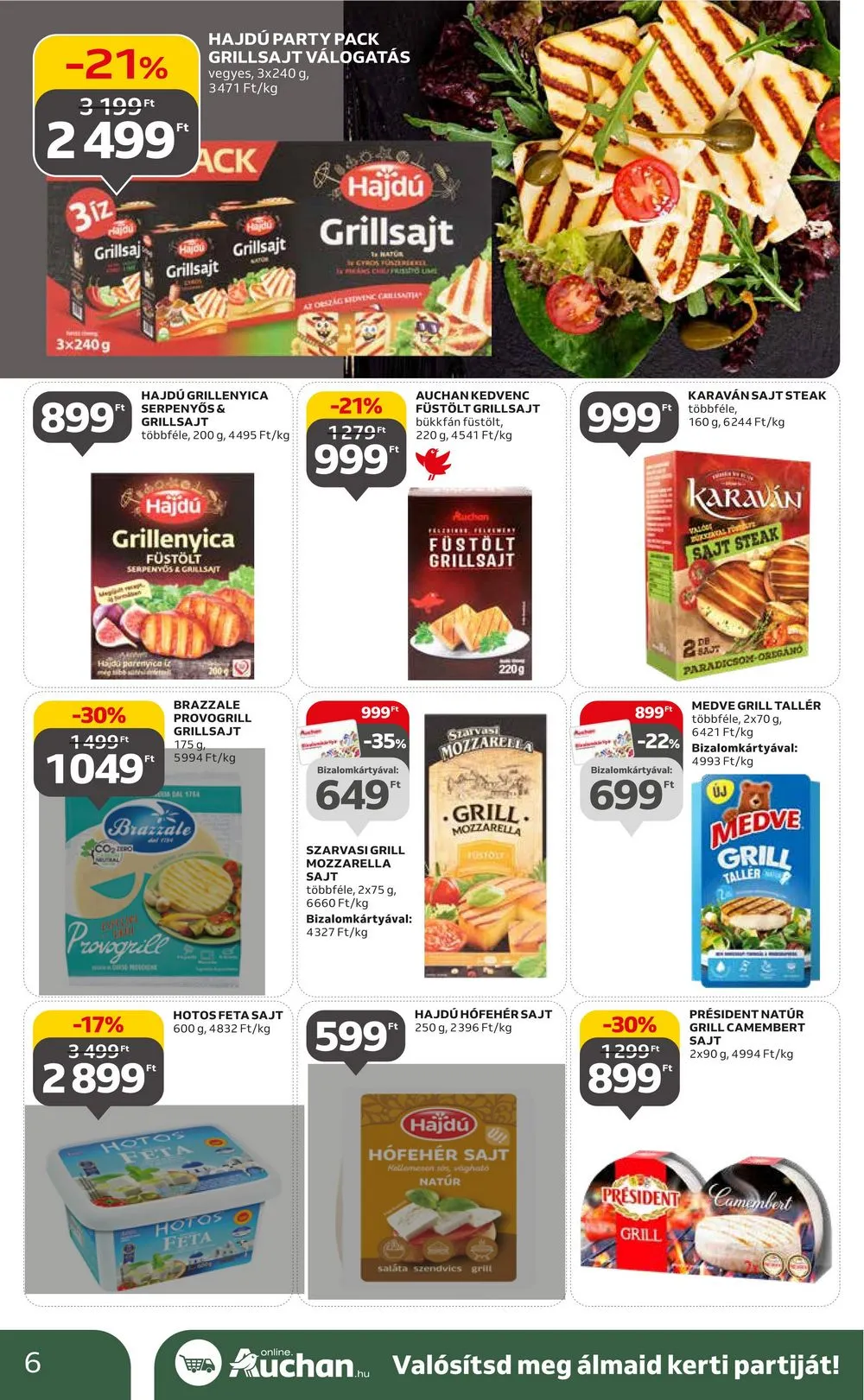 Auchan akciós újság Grill 08.10–08.23 – 6. oldal
