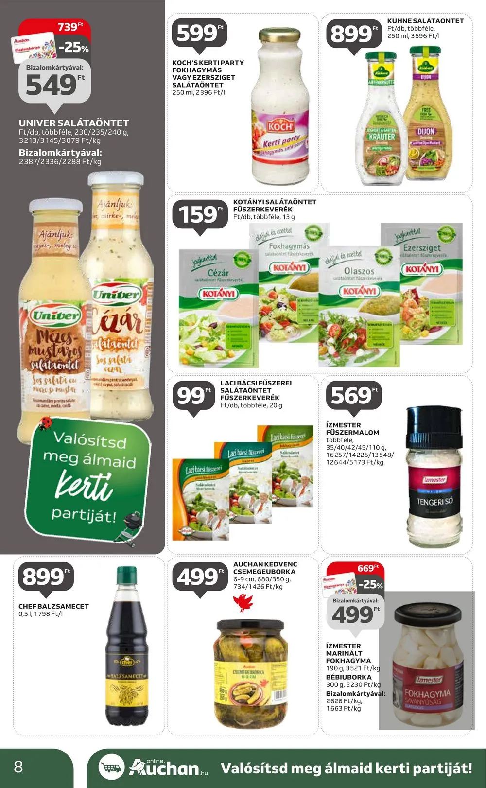 Auchan akciós újság Grill 08.10–08.23 – 8. oldal