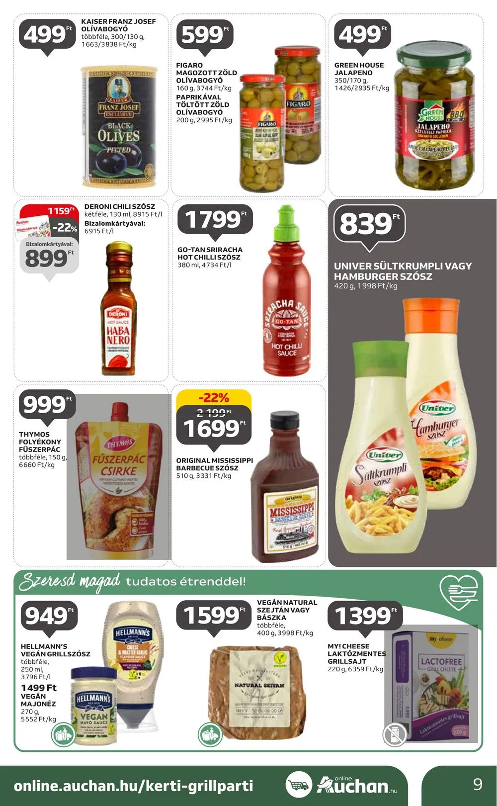 Auchan akciós újság Grill 08.10–08.23 – 9. oldal