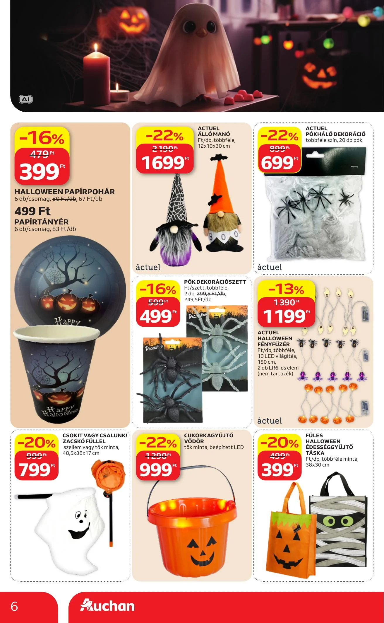 Auchan akciós újság Halloweeni ajánlataink 10.01–10.07 – 6. oldal
