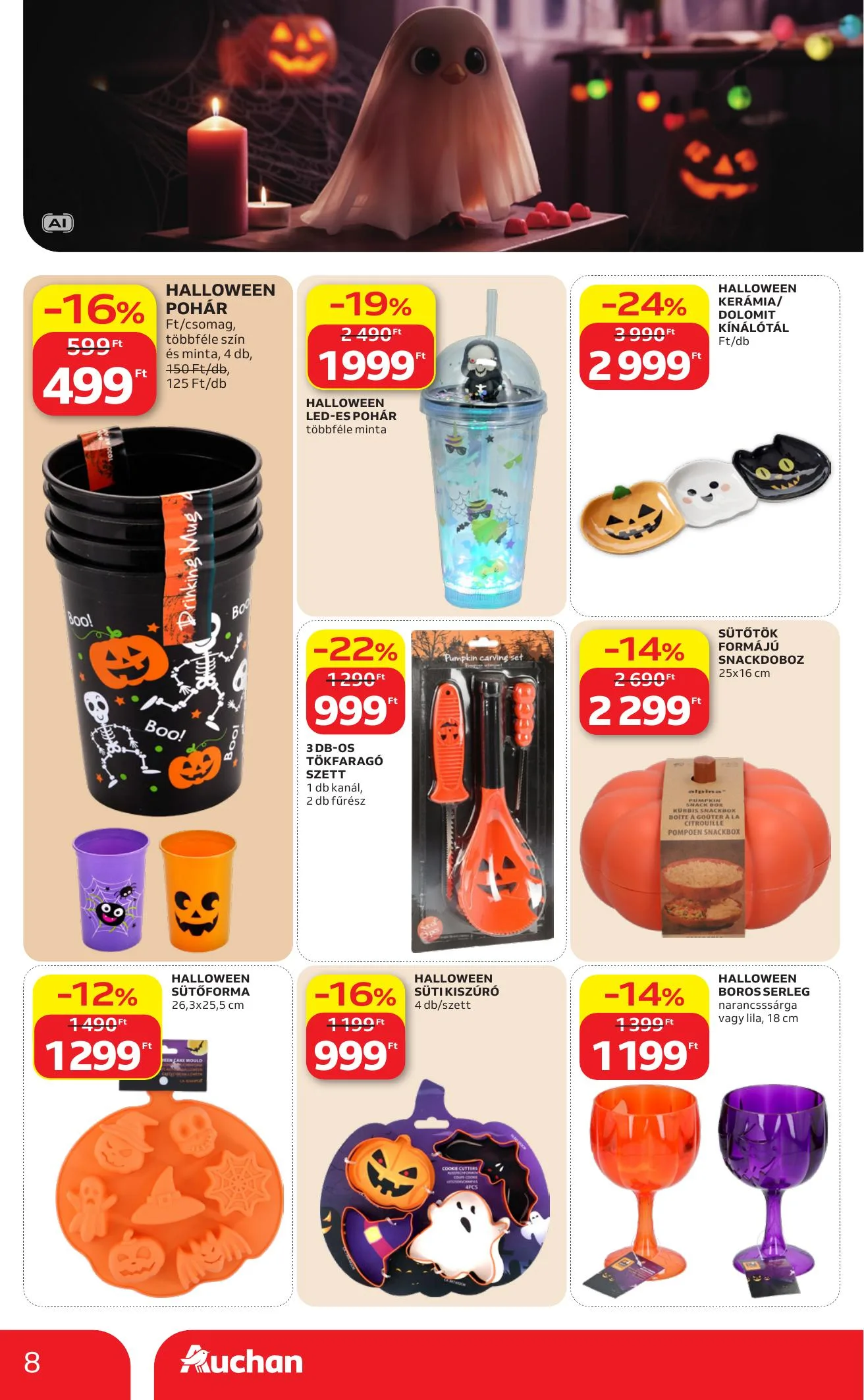 Auchan akciós újság Halloweeni ajánlataink 10.01–10.07 – 8. oldal
