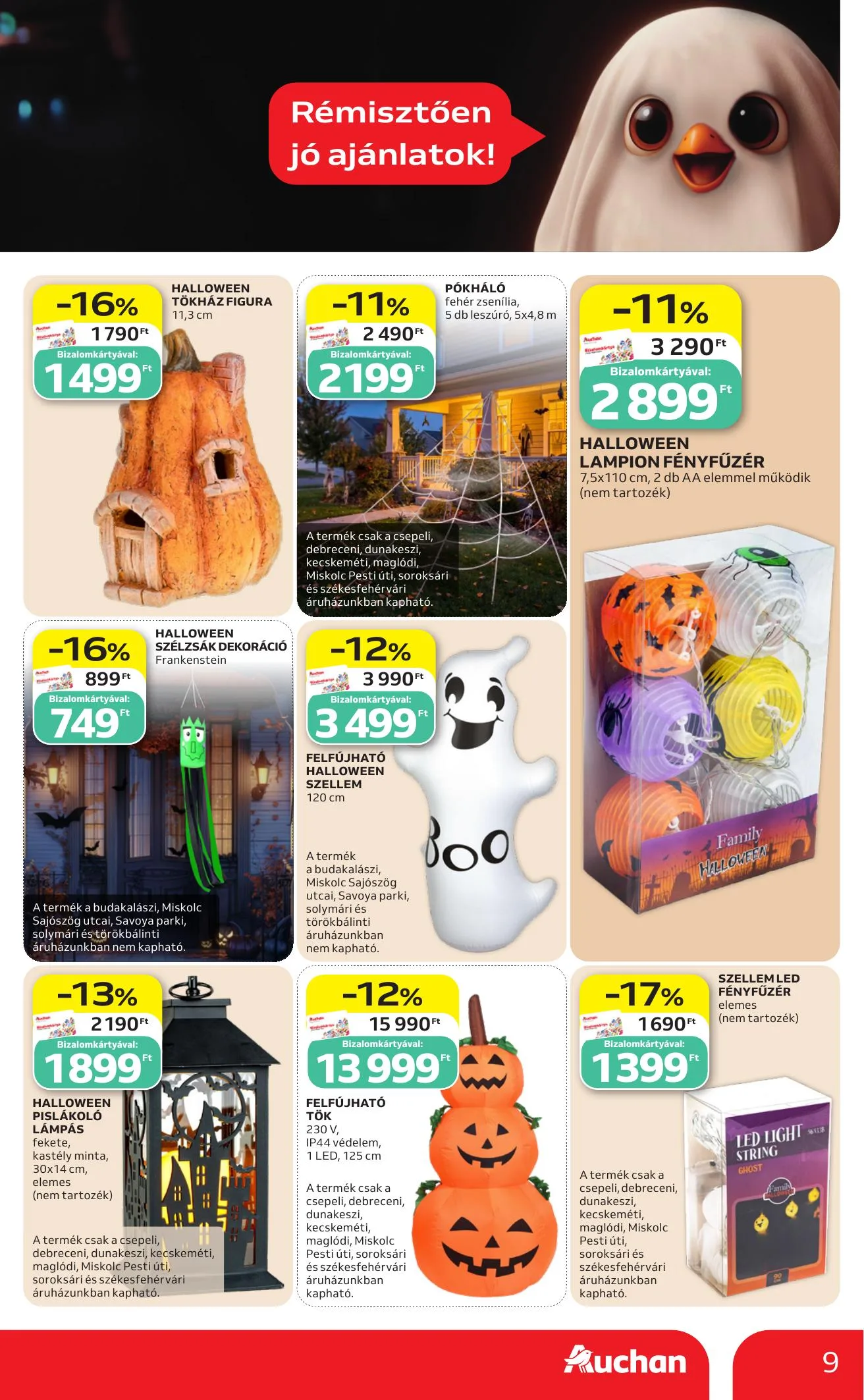 Auchan akciós újság Halloweeni ajánlataink 10.01–10.07 – 9. oldal