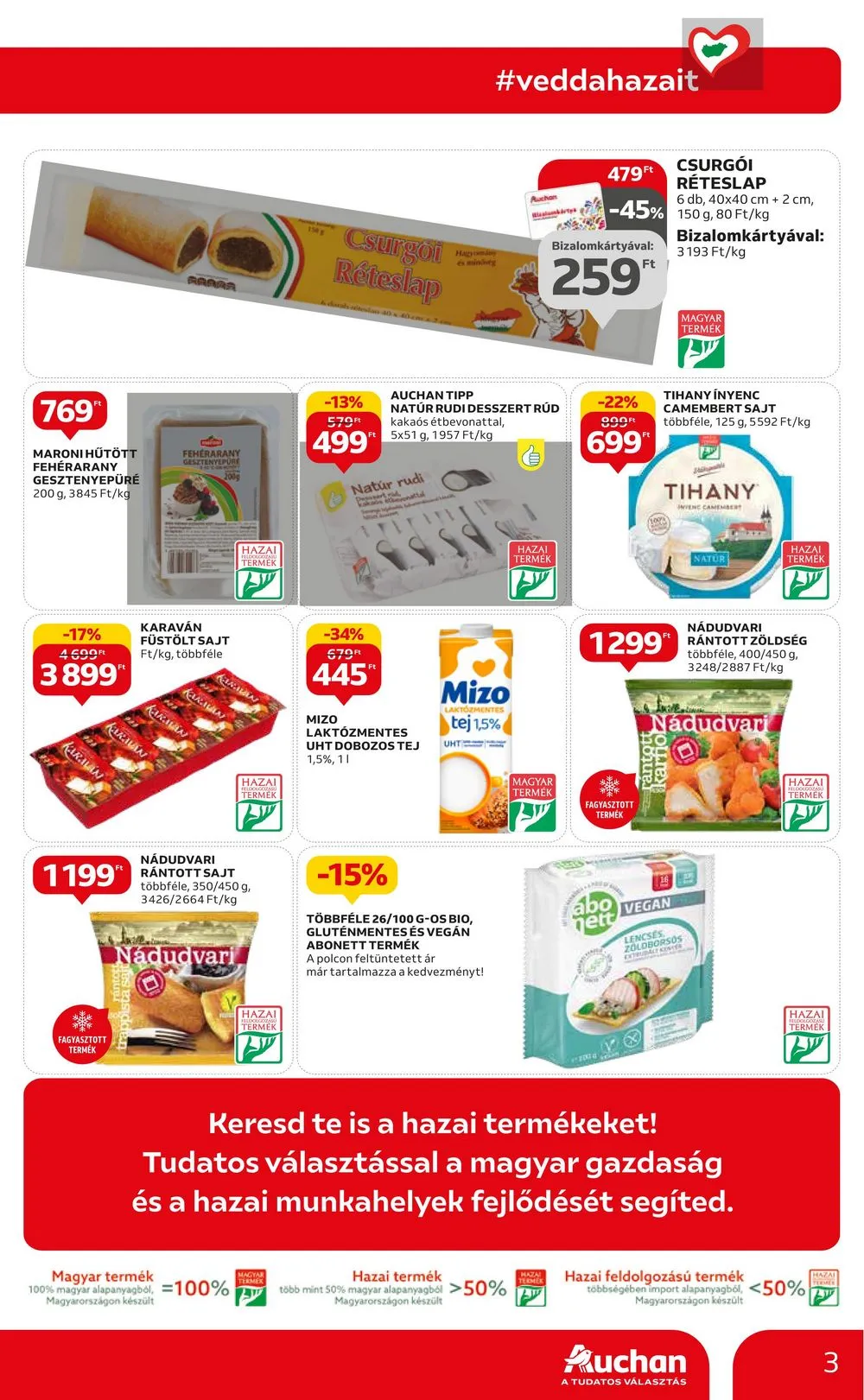 Auchan akciós újság Hazai termekek 08.17–08.30 – 3. oldal