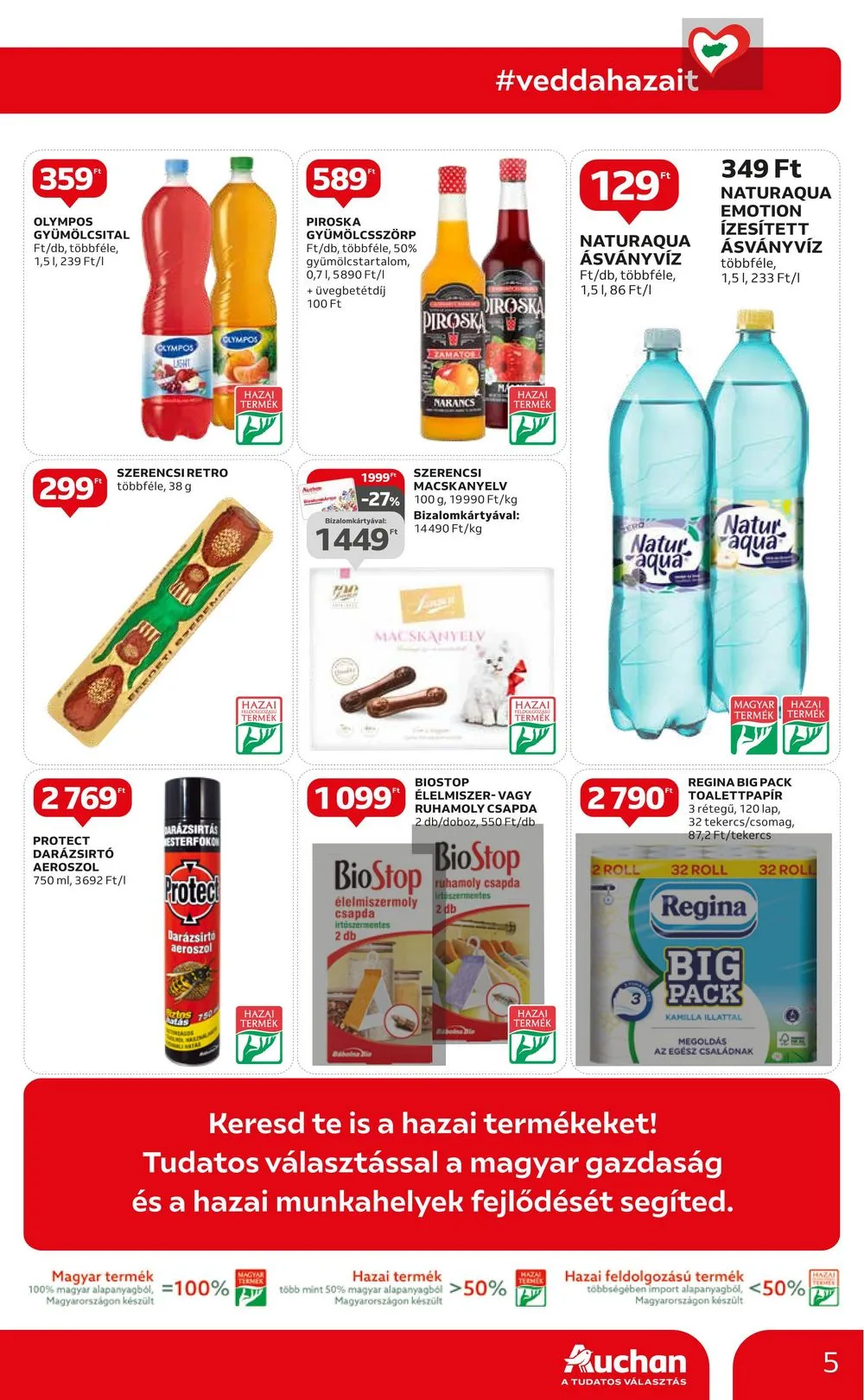 Auchan akciós újság Hazai termekek 08.17–08.30 – 5. oldal