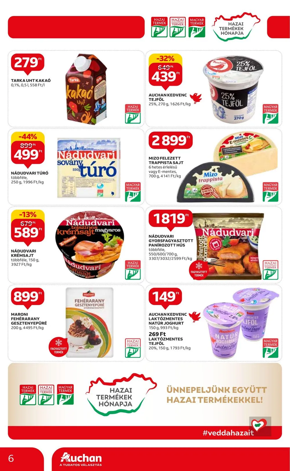 Auchan akciós újság Hazai termekek 08.17–08.30 – 6. oldal