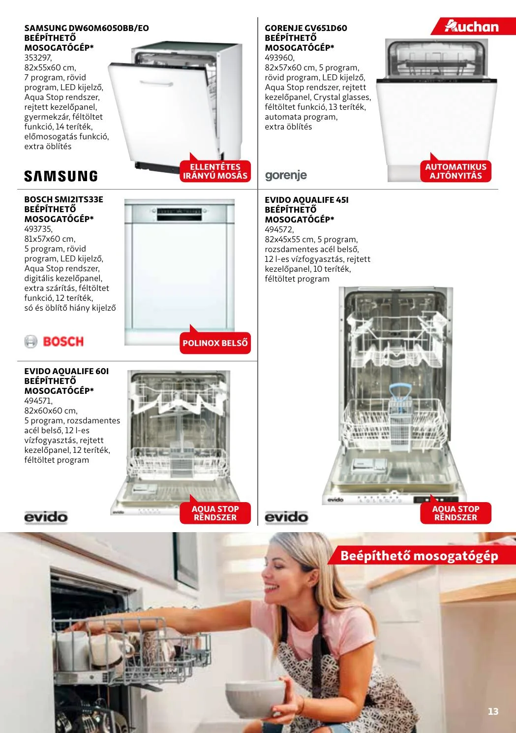 Auchan akciós újság Haztartasi Gep katalógus 05.20–08.28 – 13. oldal