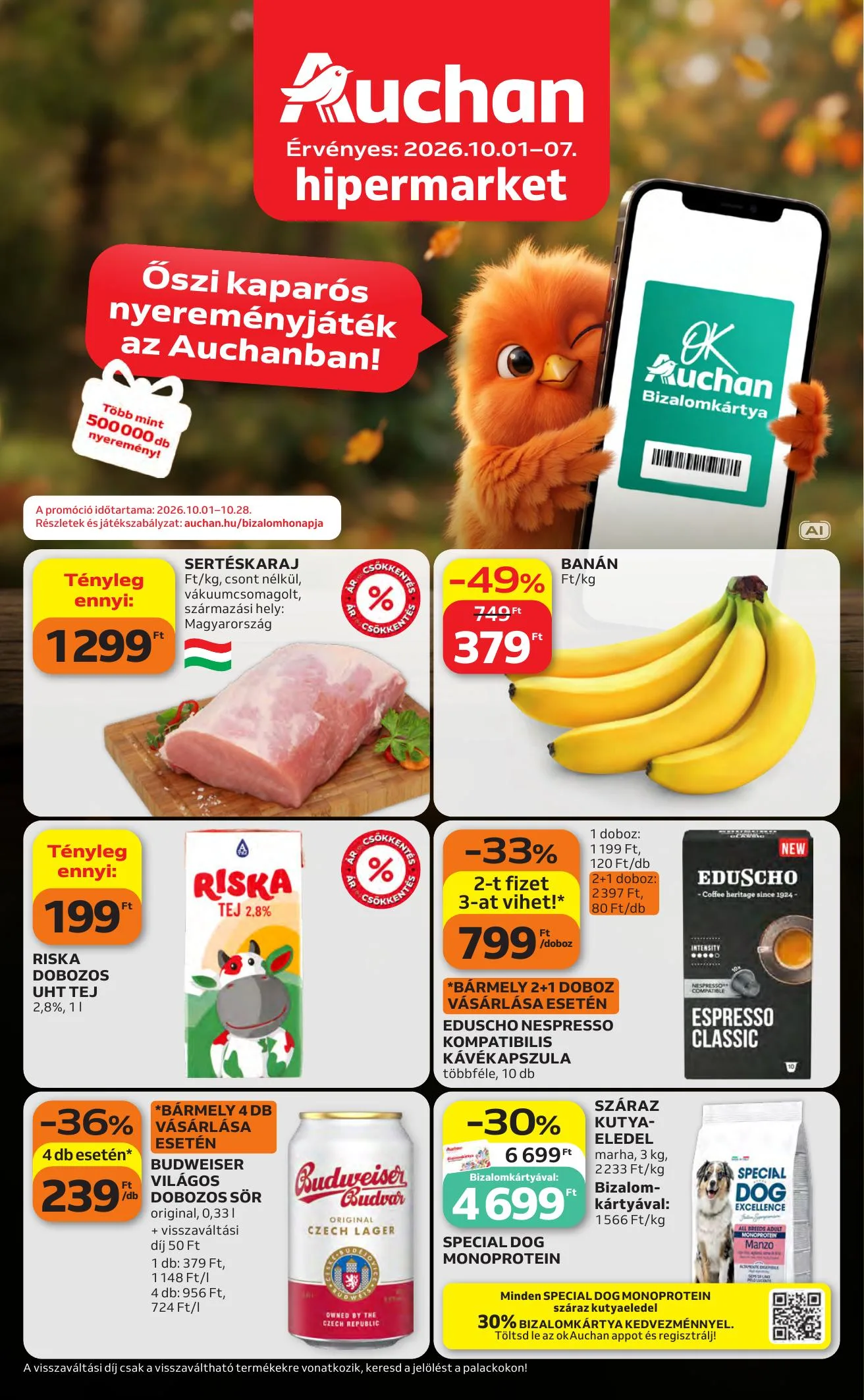 Auchan akciós újság Heti Hipermarket ajánlataink 10.01–10.07