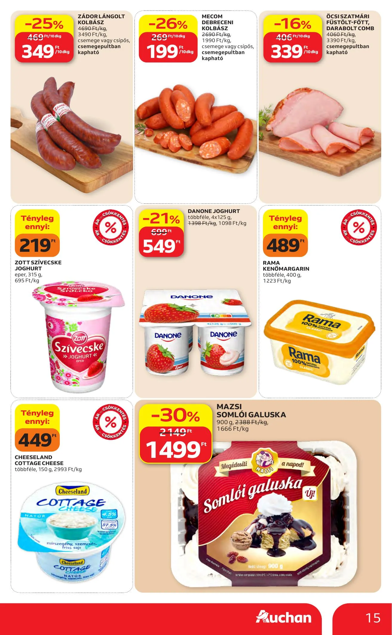 Auchan akciós újság Heti Hipermarket ajánlataink 10.01–10.07 – 15. oldal