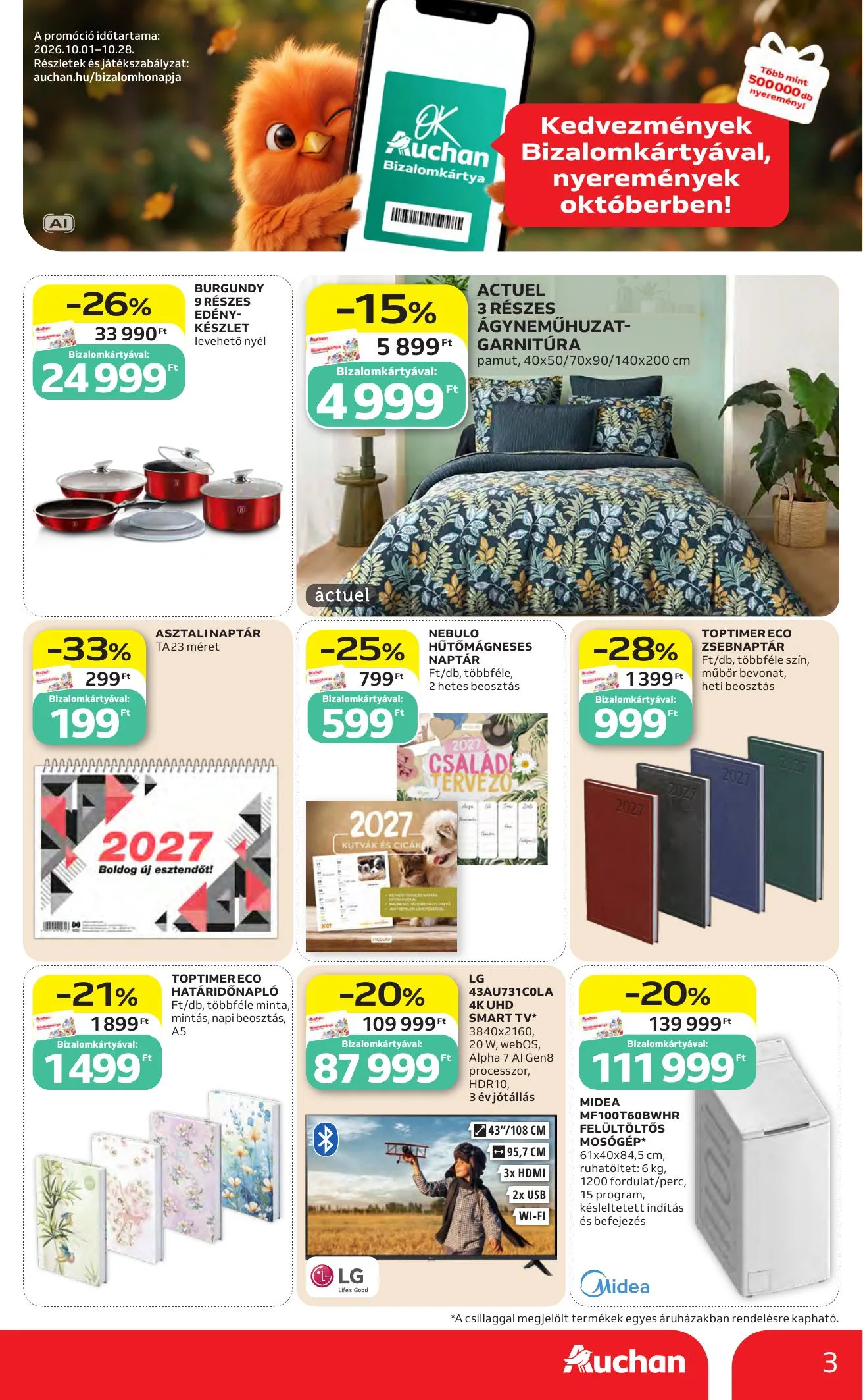 Auchan akciós újság Heti Hipermarket ajánlataink 10.01–10.07 – 3. oldal