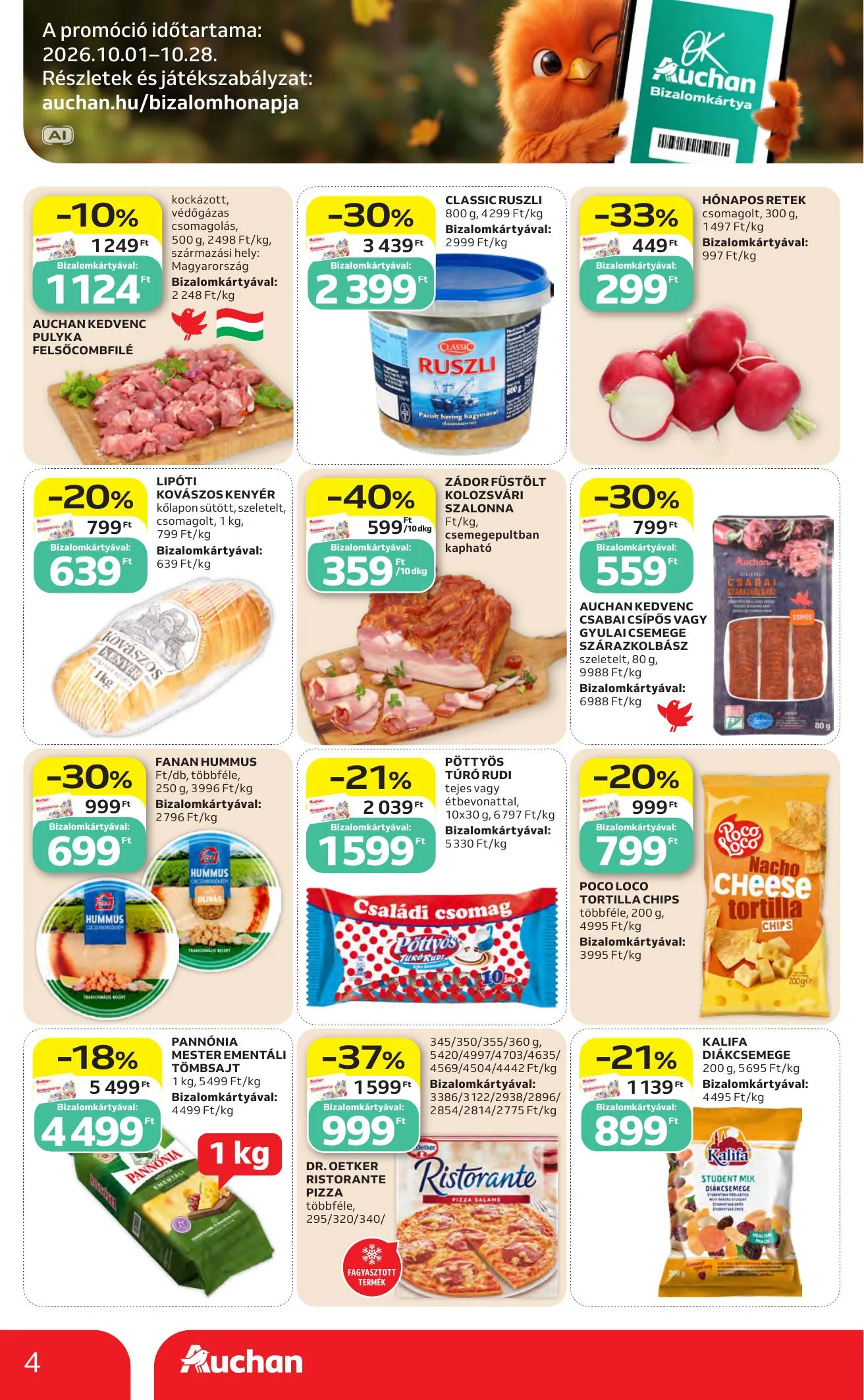 Auchan akciós újság Heti Hipermarket ajánlataink 10.01–10.07 – 4. oldal
