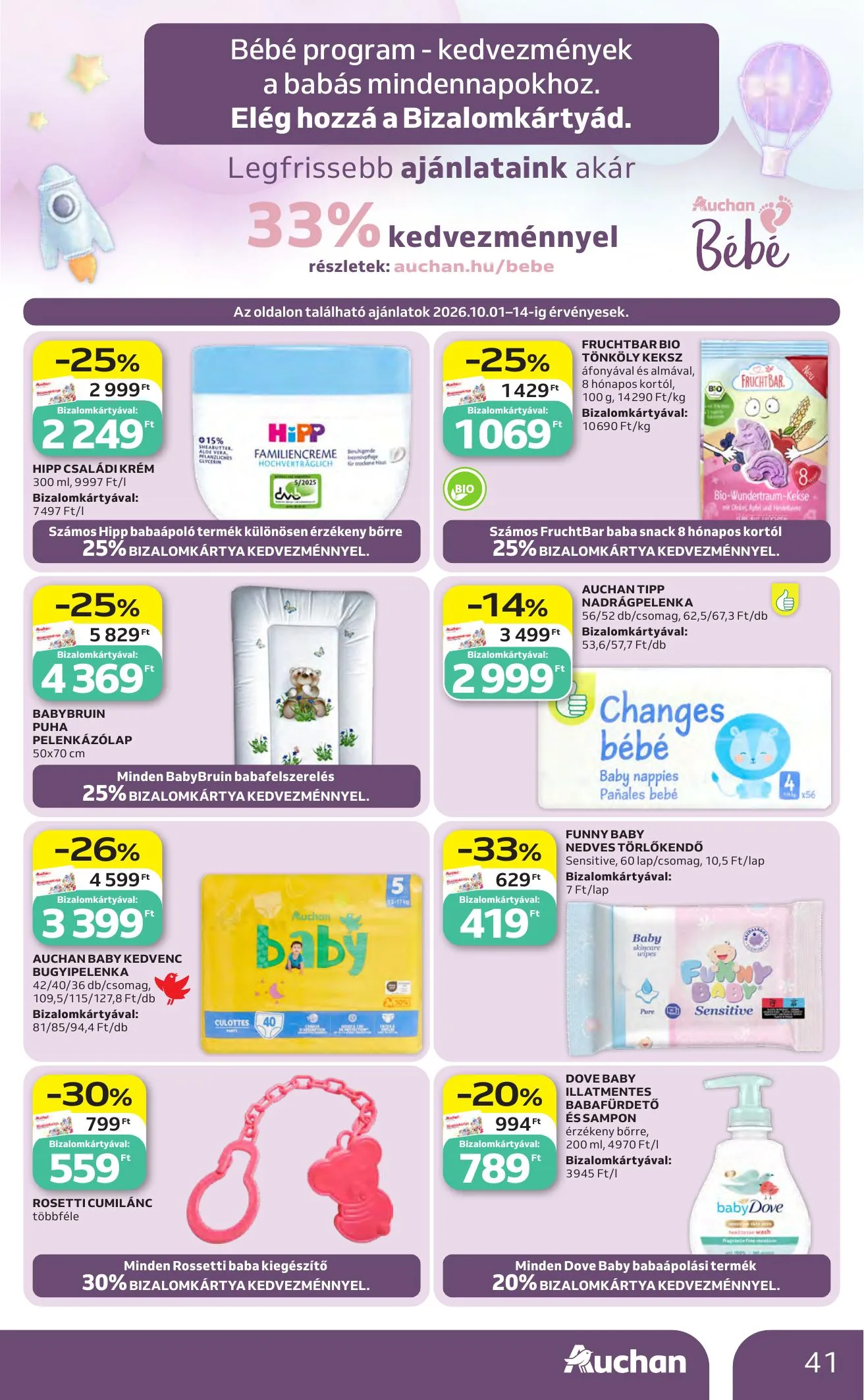 Auchan akciós újság Heti Hipermarket ajánlataink 10.01–10.07 – 41. oldal