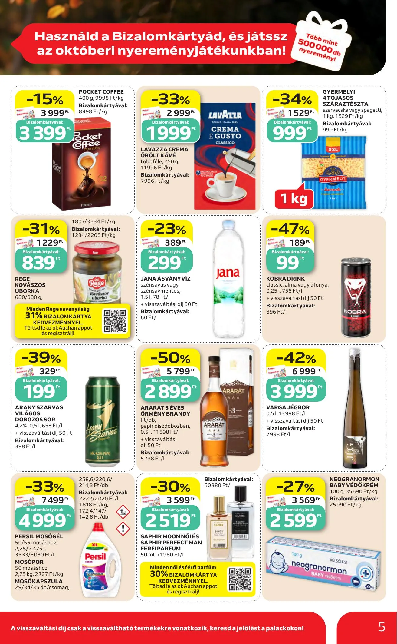 Auchan akciós újság Heti Hipermarket ajánlataink 10.01–10.07 – 5. oldal
